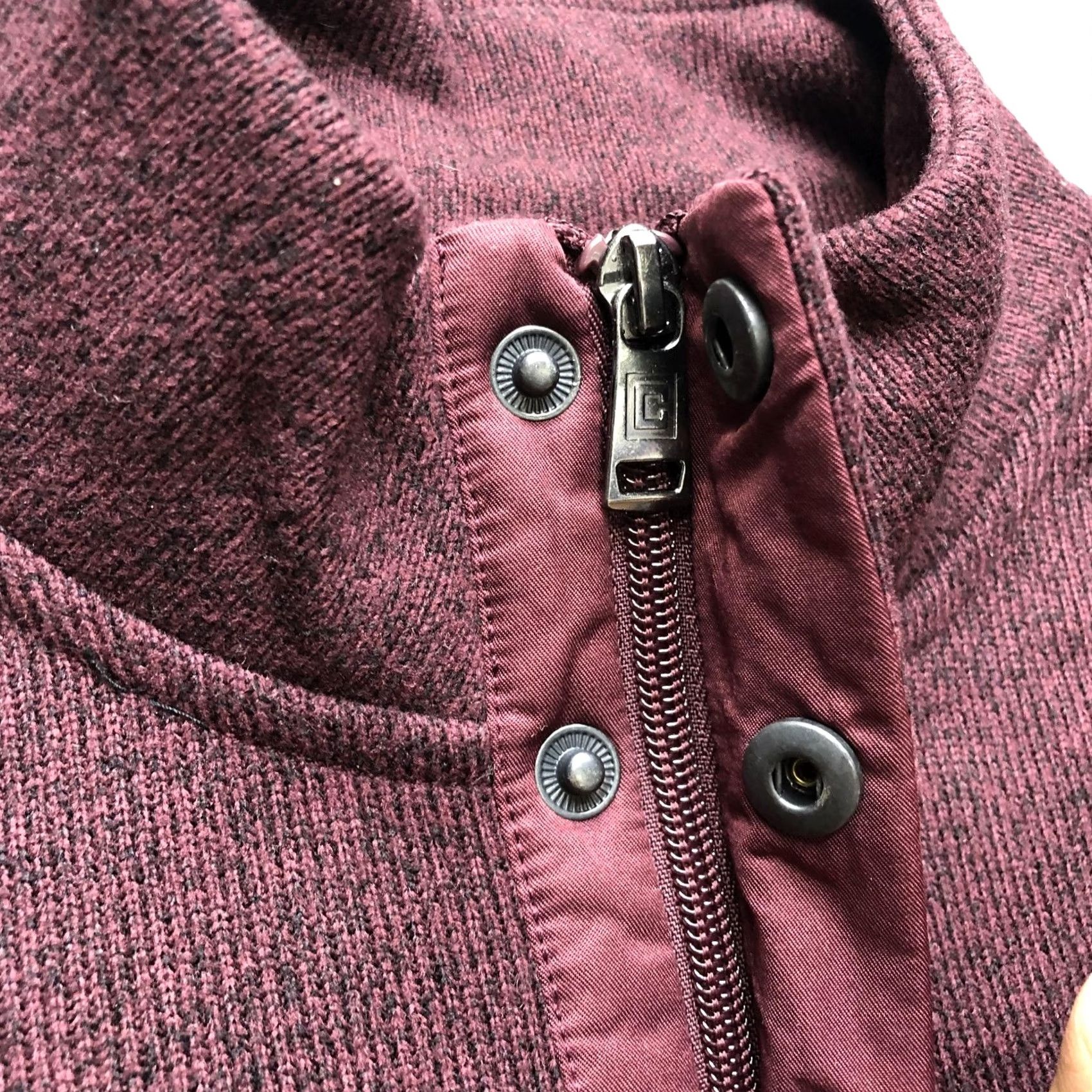 Chaps Chaps Sweater Mens Medium Red Mock Neck 1/4 Zip Chest Pocket Knit Pullover Size US M / EU 48-50 / 2 - 3 Thumbnail