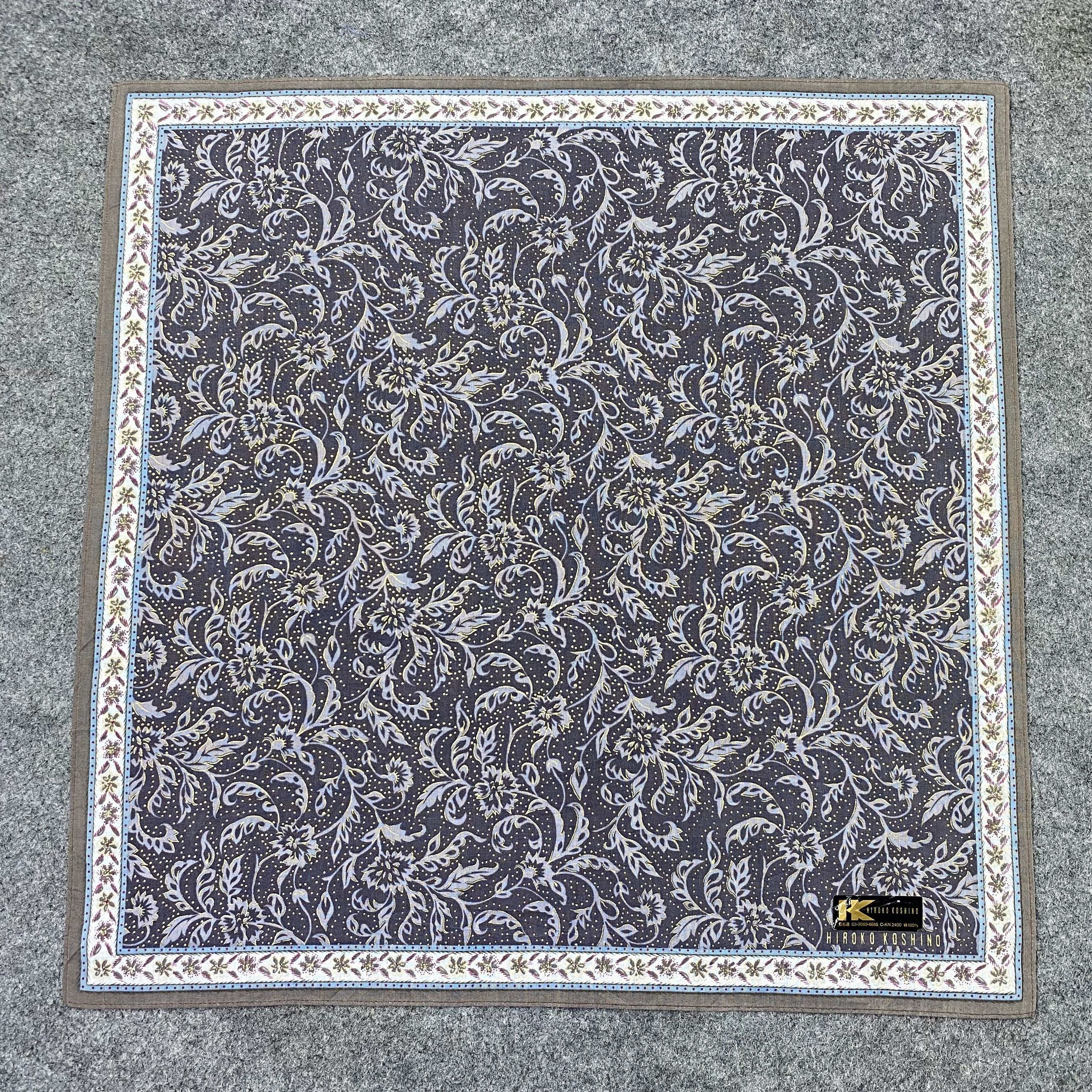 Japanese Brand Hiroko Koshino Handkerchief Neckerchief Bandana-B2077 Size ONE SIZE - 3 Thumbnail