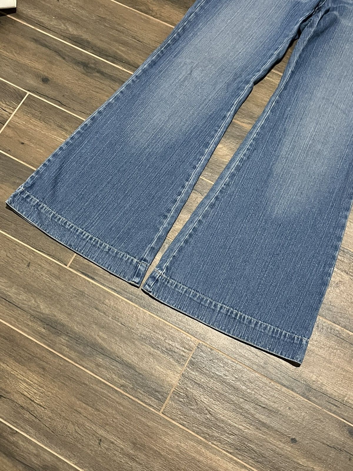 Japanese Brand × Vintage vintage sexy japan jeans distressed low rise flared 90s Size 28" / US 6 / IT 42 - 3 Thumbnail