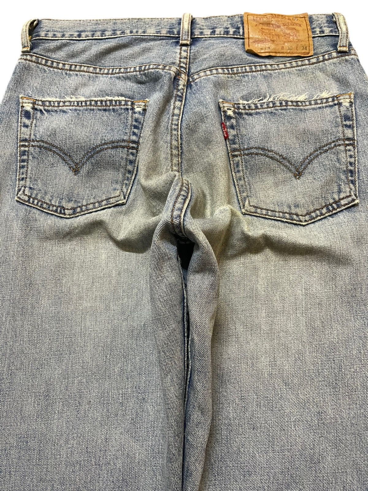Levi's Vintage 90s Japan Levis 513 Faded Wash Distress Loose Jeans Size US 30 / EU 46 - 5 Thumbnail