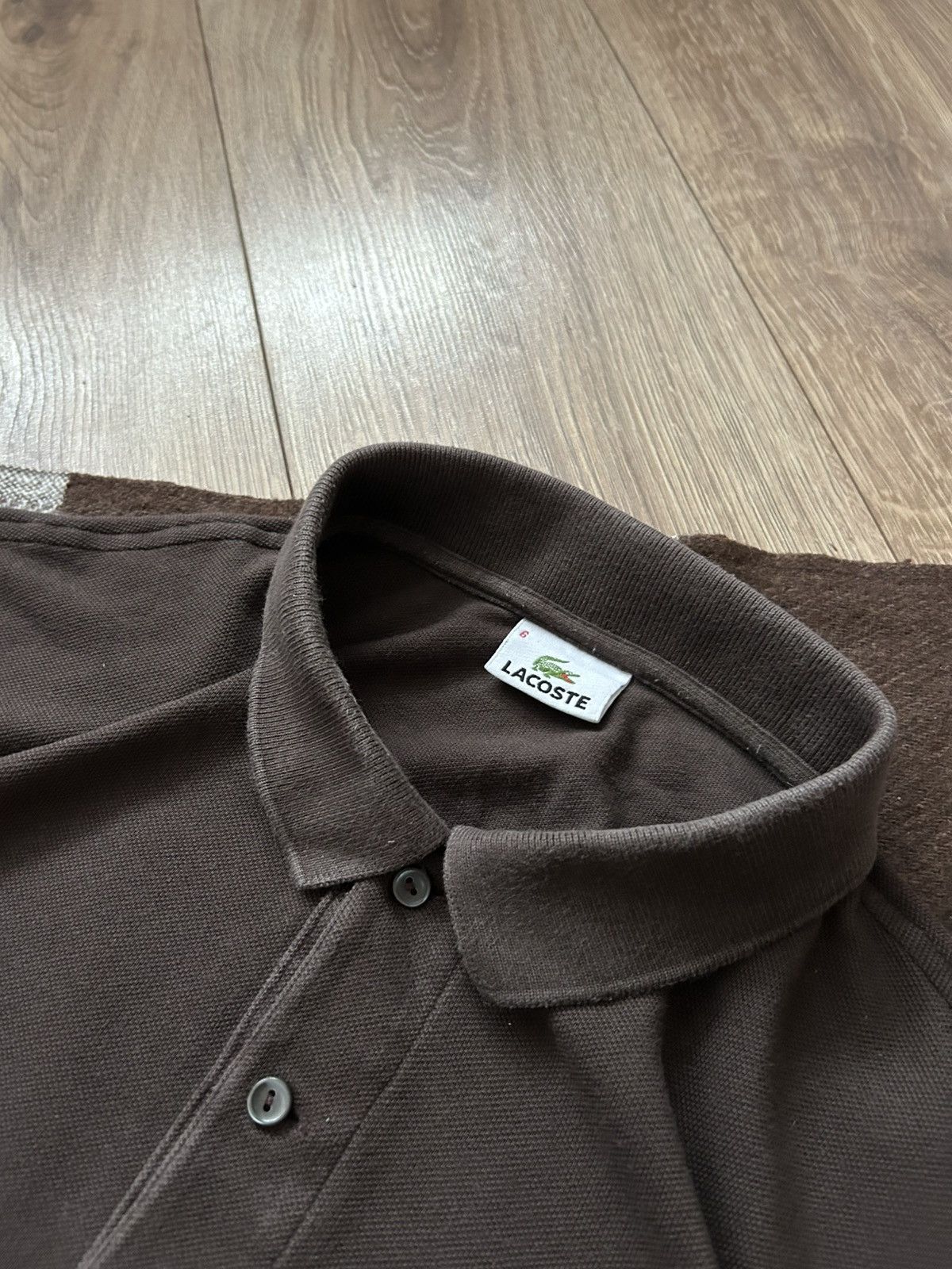 Lacoste × Vintage Vintage Lacoste brown long-sleeved mens old money Size US L / EU 52-54 / 3 - 3 Thumbnail
