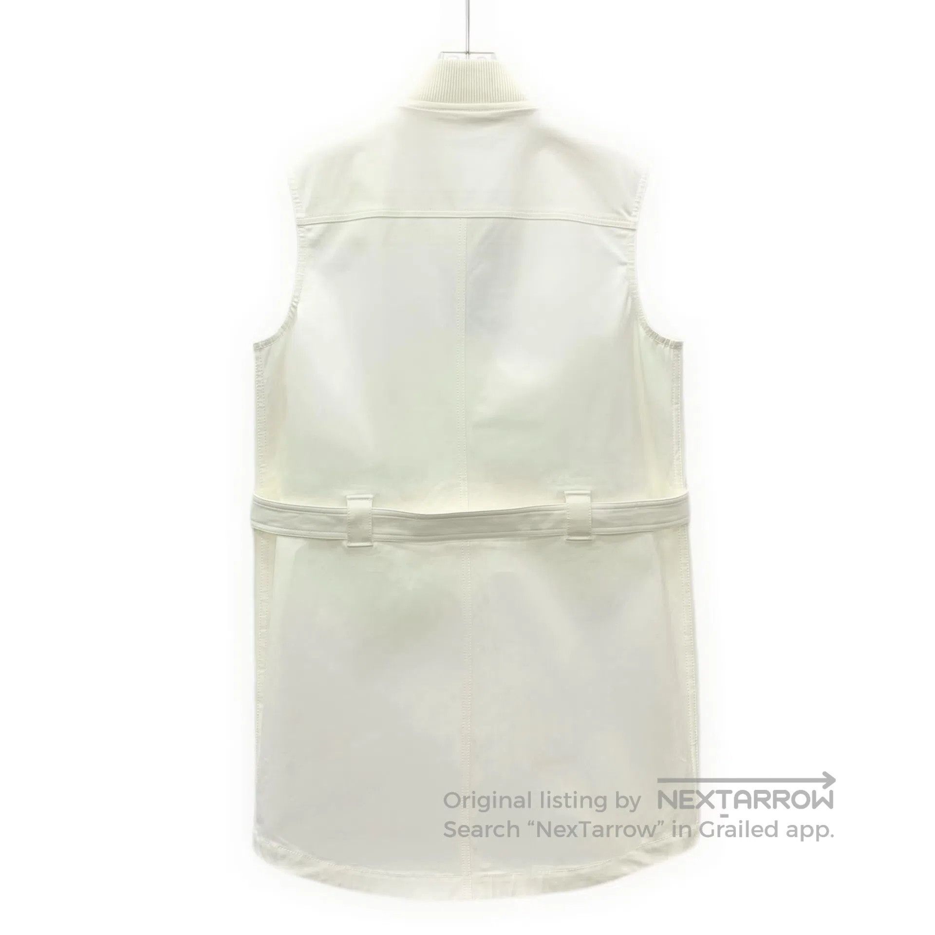 Hermes Hermes White cotton spaghetti strap sleeveless dress| Size S / US 4 / IT 40 - 2 Thumbnail