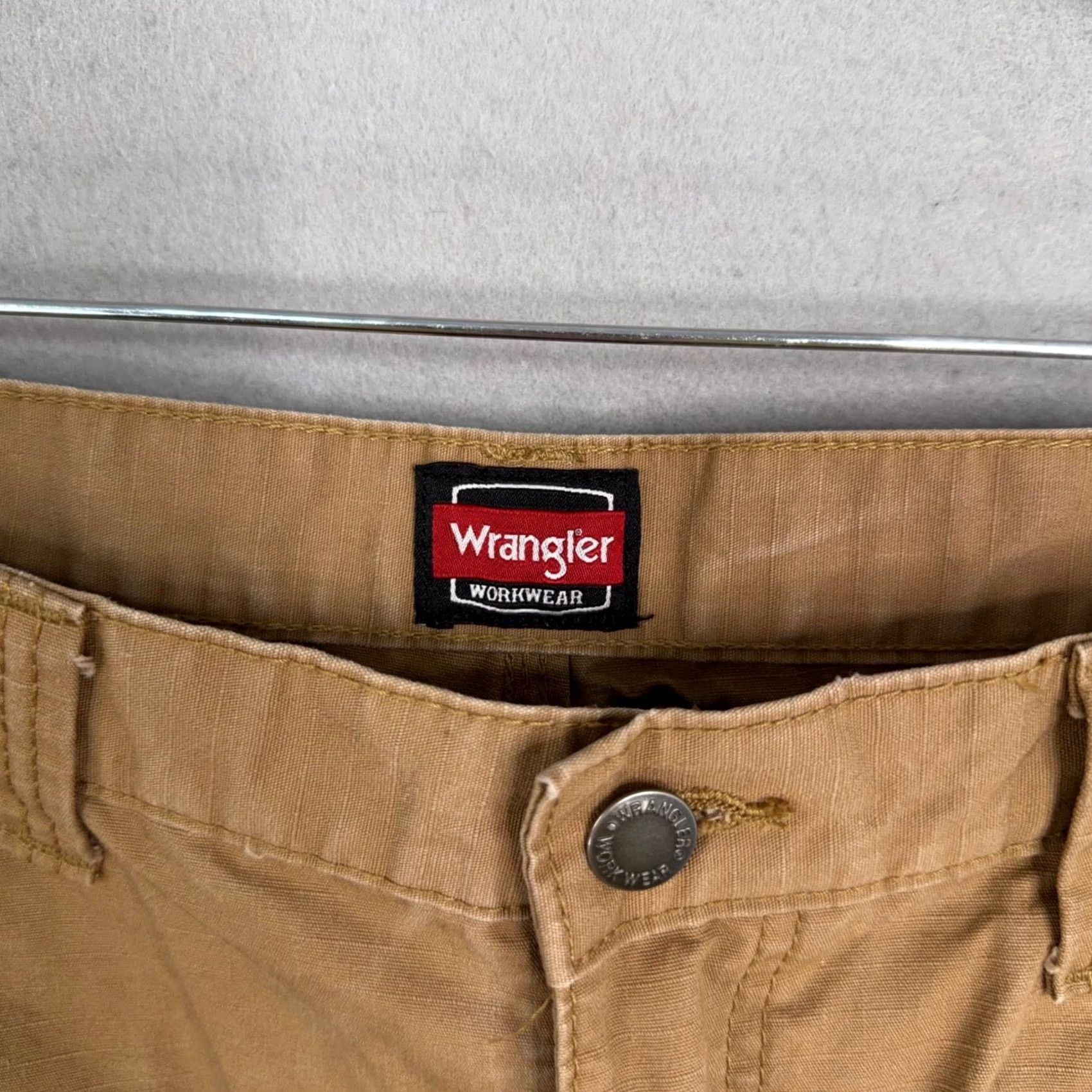 Wrangler Wrangler Cargo Pants Mens 38x30 Brown Solid Workwear Canvas Utility Gorpcore Size US 38 / EU 54 - 4 Thumbnail