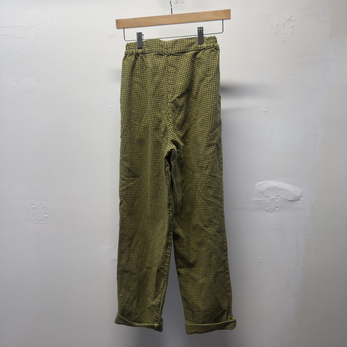 Vintage Vintage Green Checkered Trouser Pants ERD Grunge Chrome Size 26" / US 2 / IT 38 - 2 Thumbnail