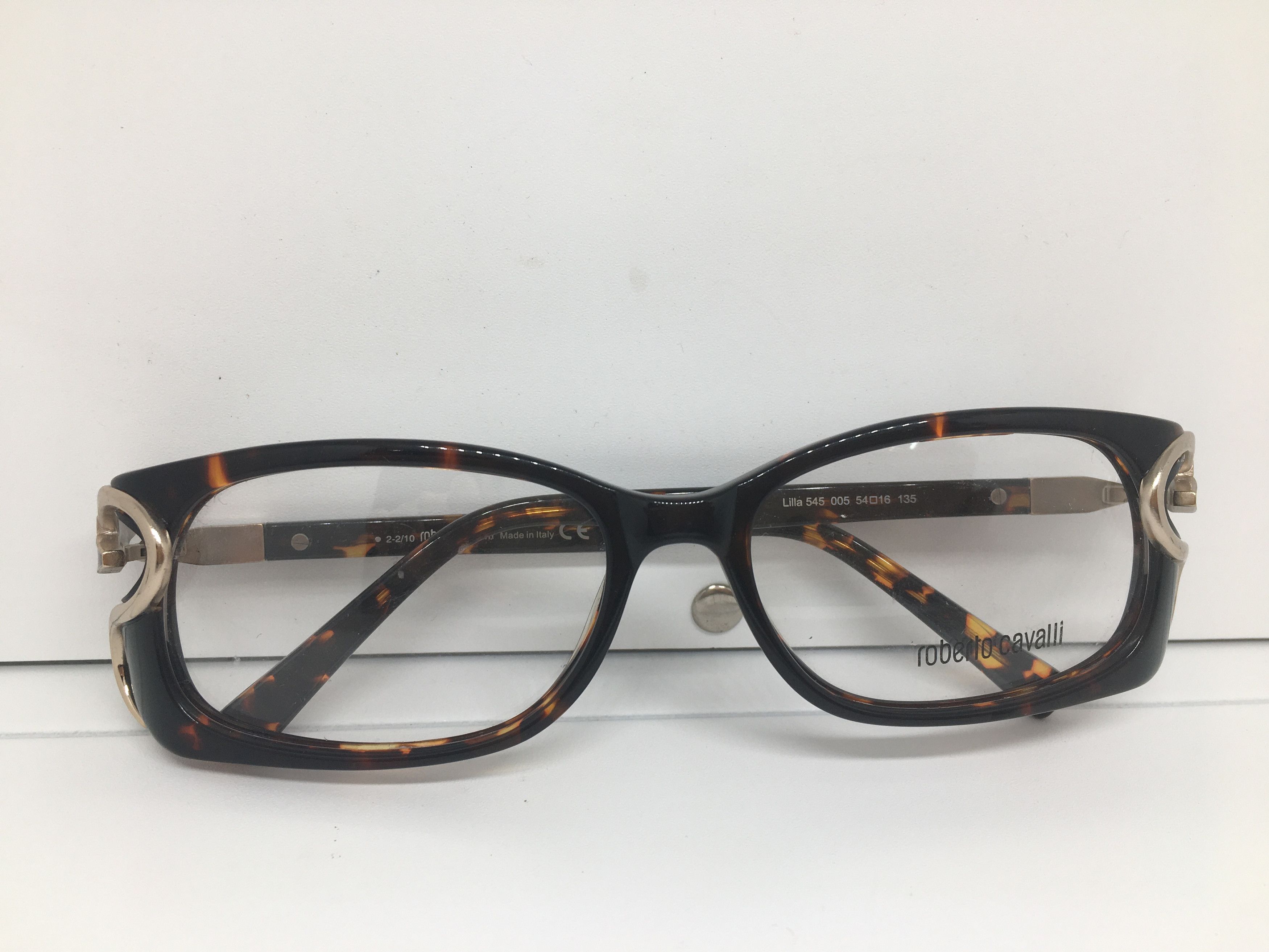 Just Cavalli Just Cavalli Tortoise Acetate Eyeglasses Frame Size ONE SIZE - 8 Thumbnail