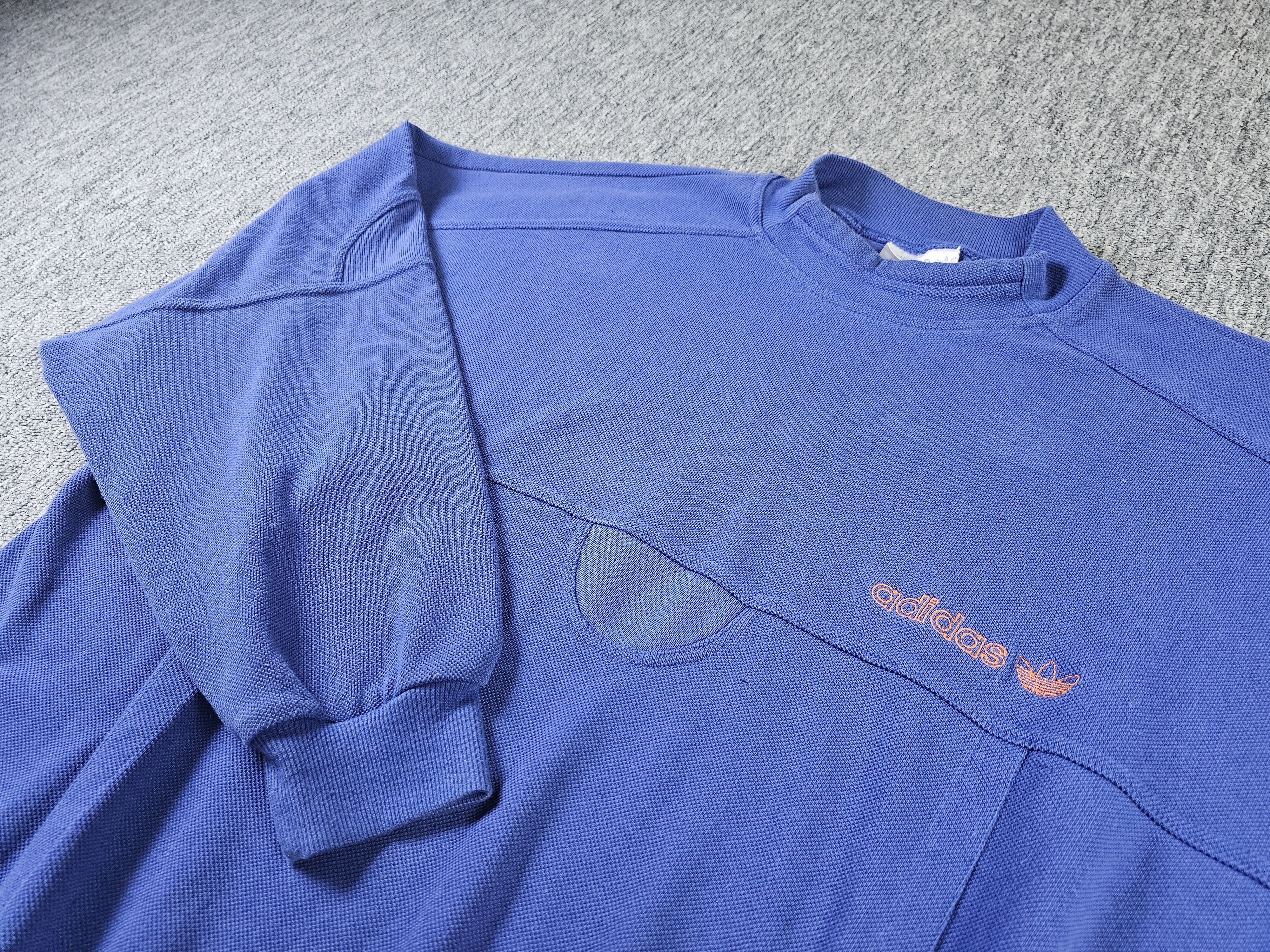 Adidas Vintage 80s Adidas Mock Neck Trefoil Sweatshirt Size US XL / EU 56 / 4 - 2 Thumbnail