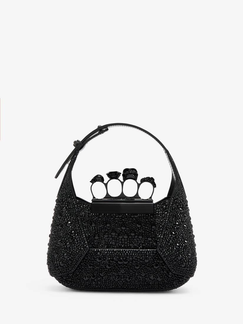 Alexander McQueen o1w1db10925 Size: OS/The Jewelled Hobo Mini Bag in Black Size ONE SIZE - 2 Thumbnail