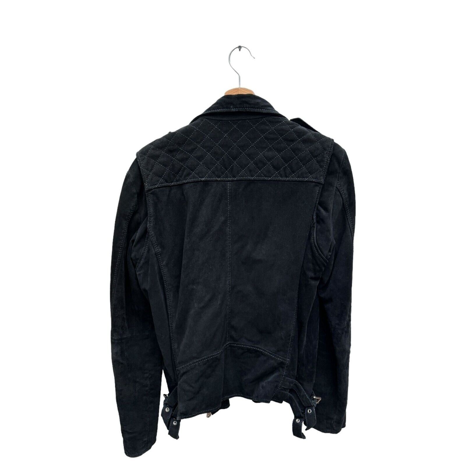 The Kooples Black Suede Biker Leather Jacket Size US M / EU 48-50 / 2 - 4 Thumbnail