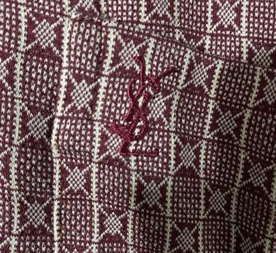 Yves Saint Laurent Yves Saint Laurent Patren Maroon Rugby Polos Size US XL / EU 56 / 4 - 3 Thumbnail