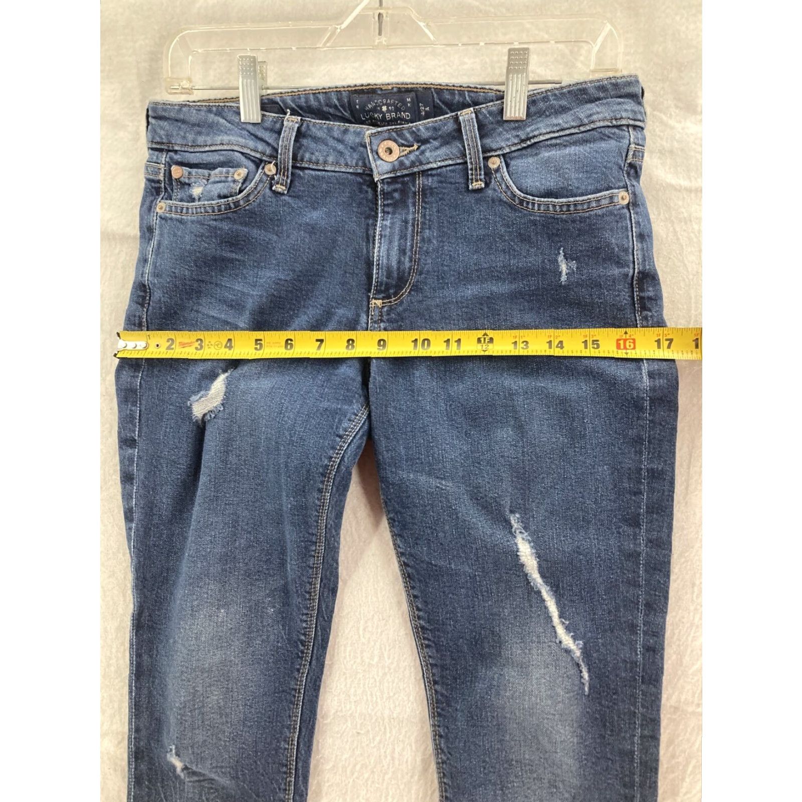 Lucky Brand Lucky Brand Womens Blue Skinny Jeans Size 4 Size 27" / US 4 / IT 40 - 4 Thumbnail