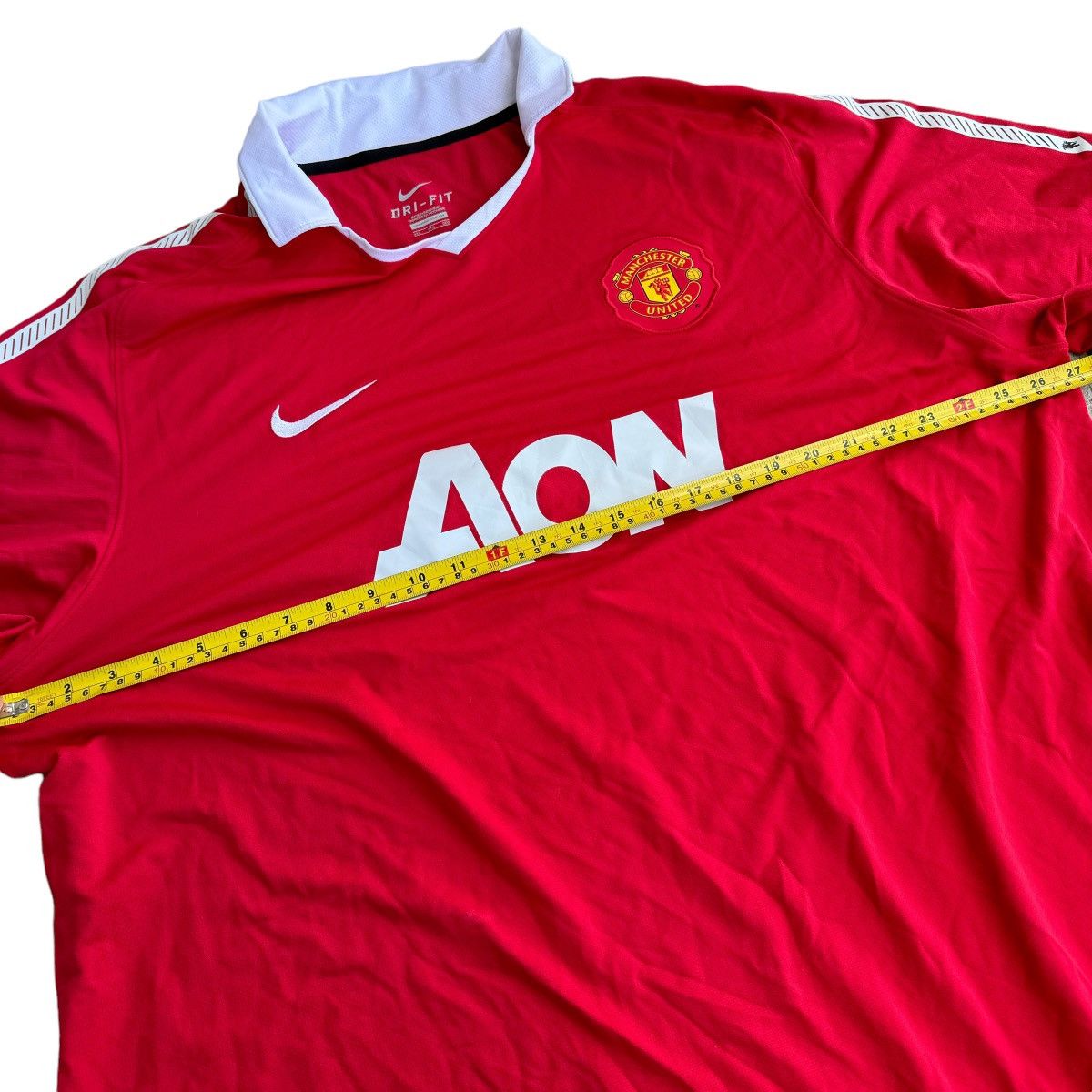 Nike × Vintage MANCHESTER UNITED 2010-11 HOME KIT NIKE RED JERSEY SOCCER Size US XXL / EU 58 / 5 - 10 Thumbnail