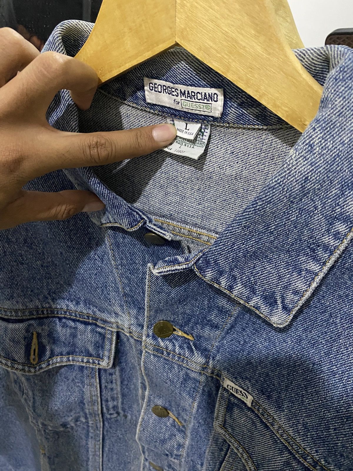 Other Guess Vintage Denim Jacket / Original USA Guess Jeans Jacket Size US L / EU 52-54 / 3 - 2 Thumbnail