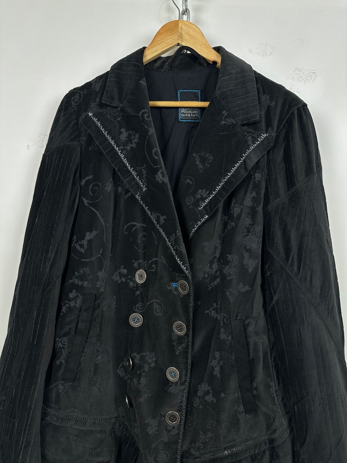 Marithe + Francois Girbaud Marithe Francois Girbaud Jacquard Double Breasted Coat Size L / US 10 / IT 46 - 6 Thumbnail