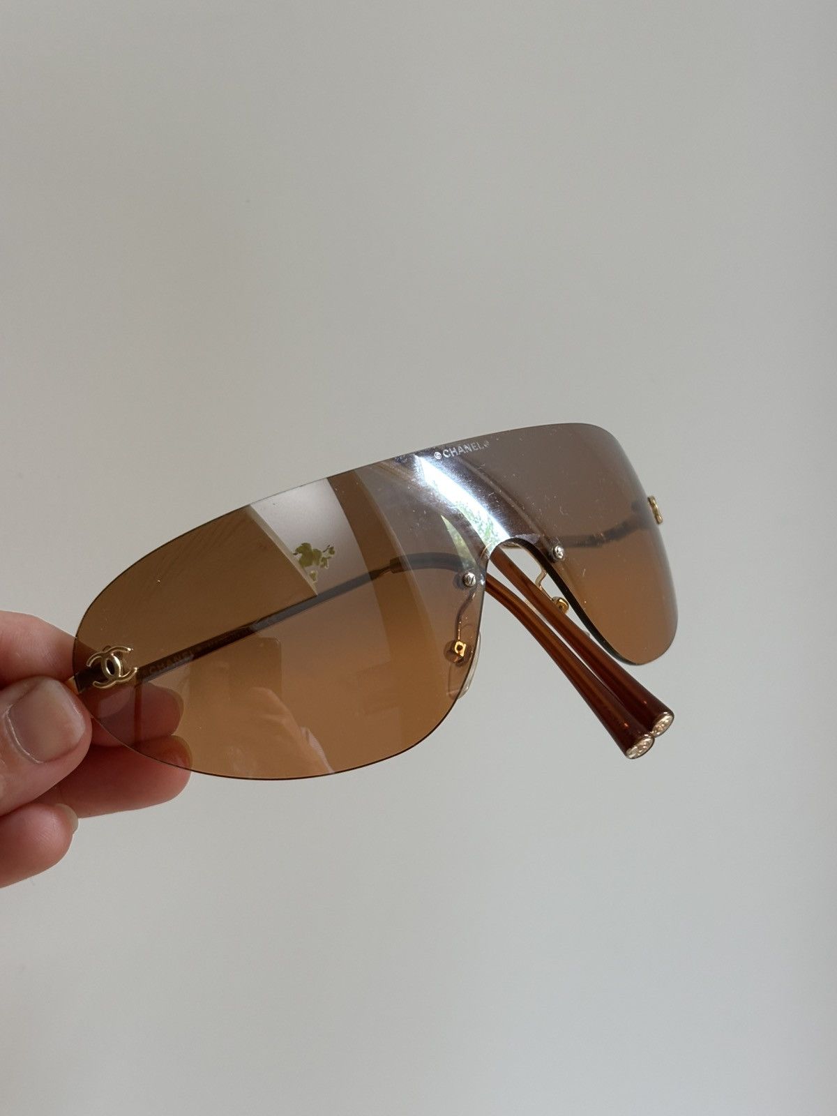 Chanel × Vintage CHANEL Sunglasses 4014 Rimless Rhinestone Vintage 4017 Size ONE SIZE - 4 Thumbnail