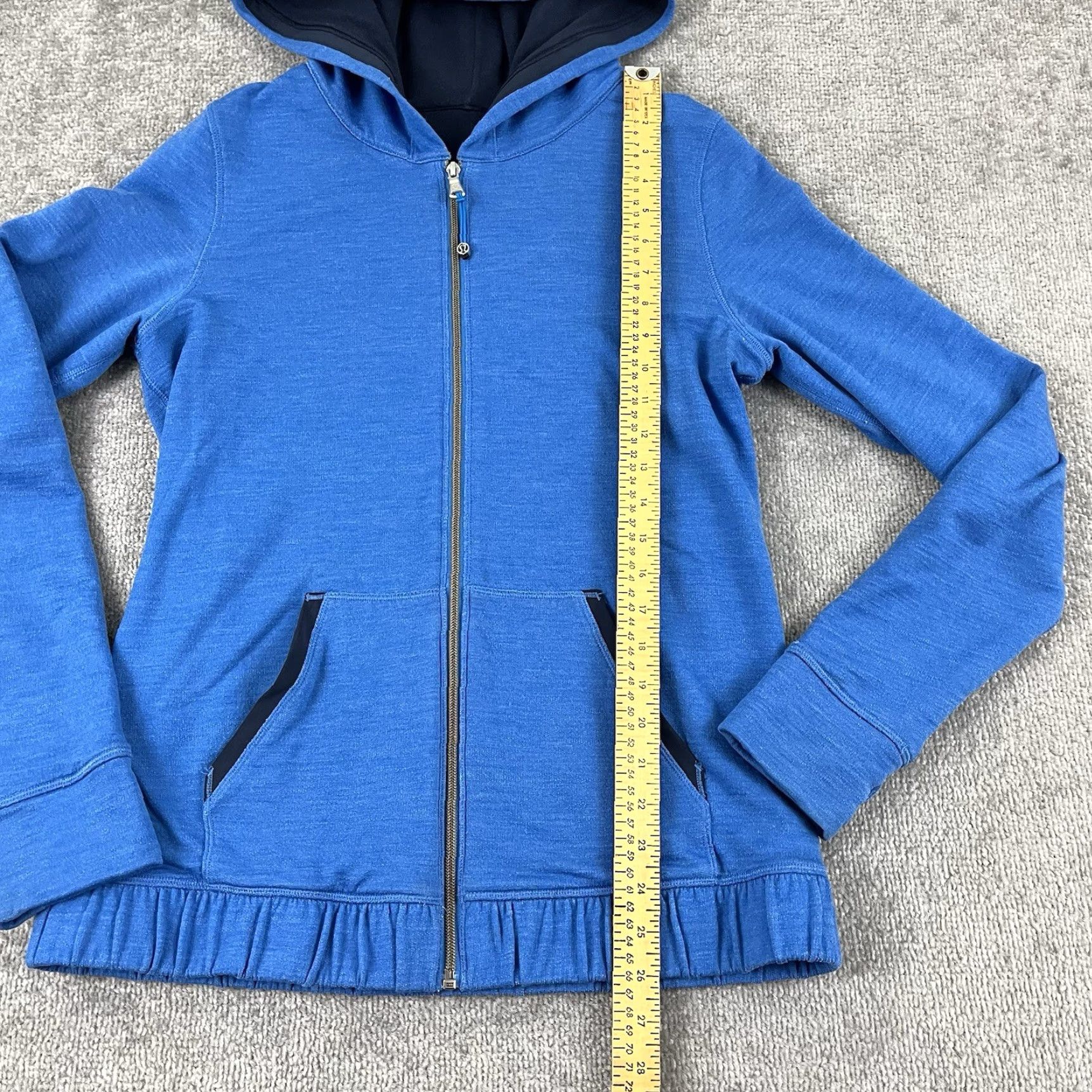 Lululemon LULULEMON Jacket Womens Size 6/8 Blue Hooded Full Zip Thumbholes Running Lined Size M / US 6-8 / IT 42-44 - 5 Thumbnail