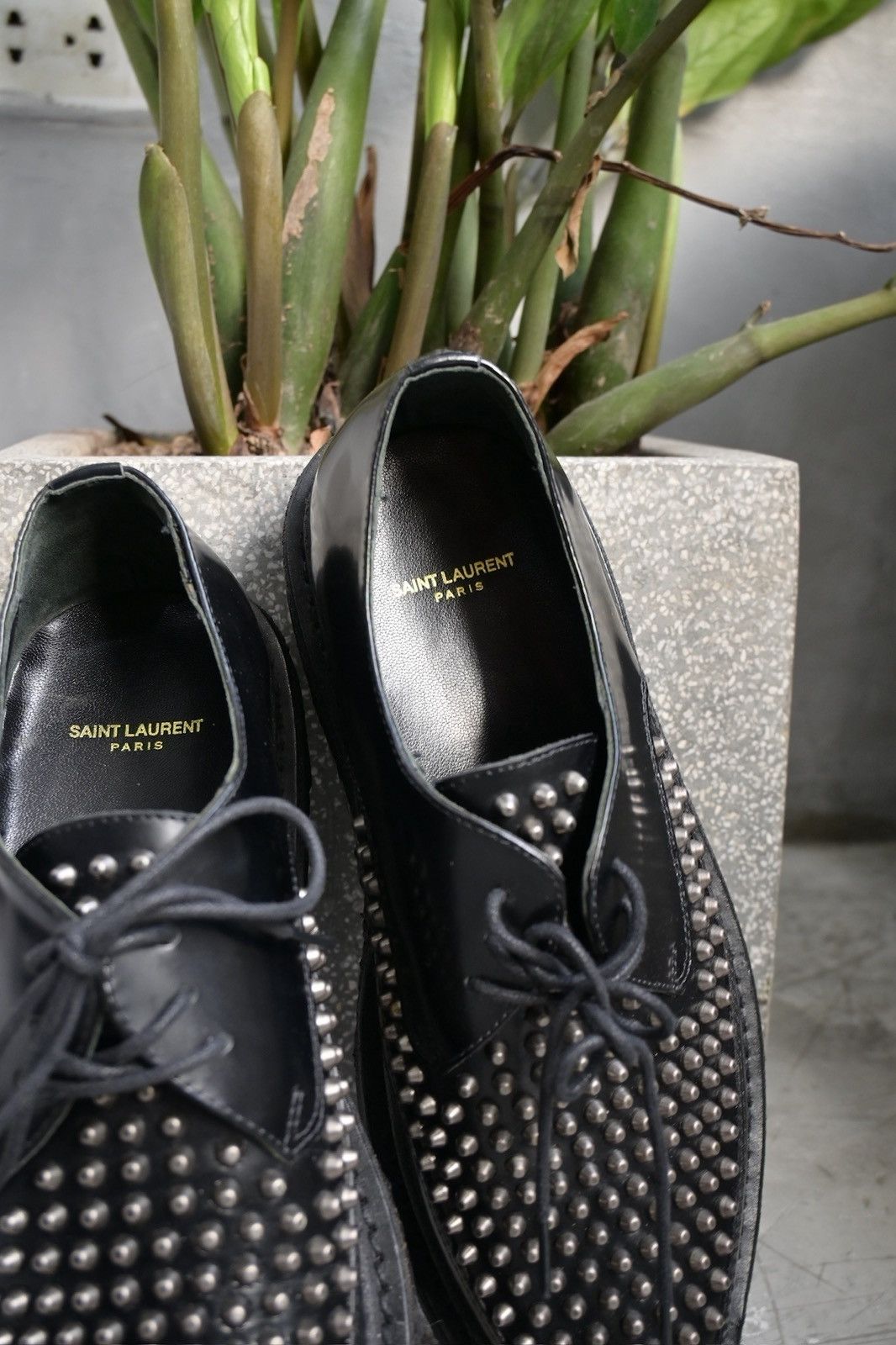 Saint Laurent Paris Saint Laurent by Hedi Slimane FW2014 leather studs creeper Size US 7.5 / EU 40-41 - 5 Thumbnail