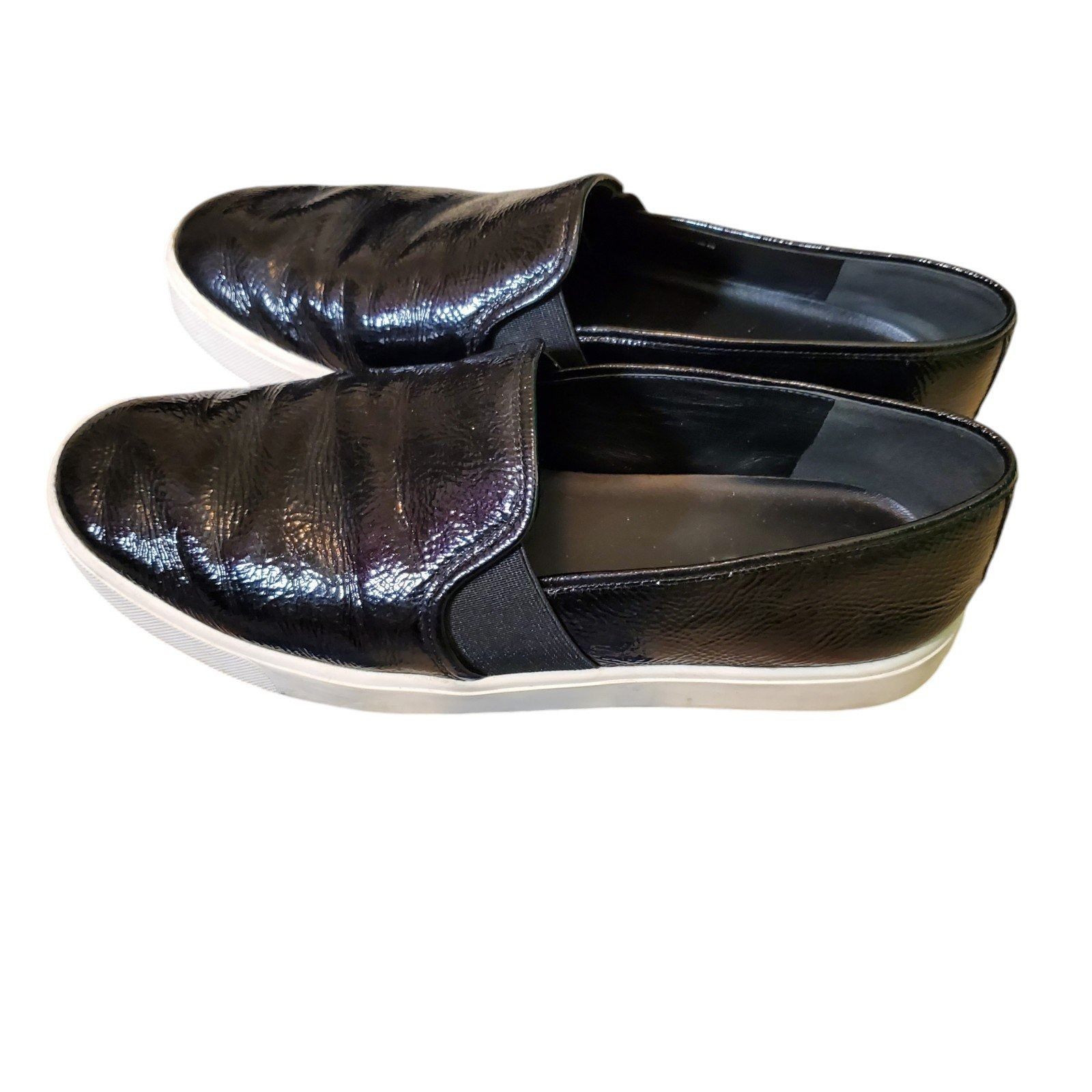 Vince Vince Blair Leather Women's Slip-On Sneaker Black/White Sz 9 Size US 9 / IT 39 - 3 Thumbnail