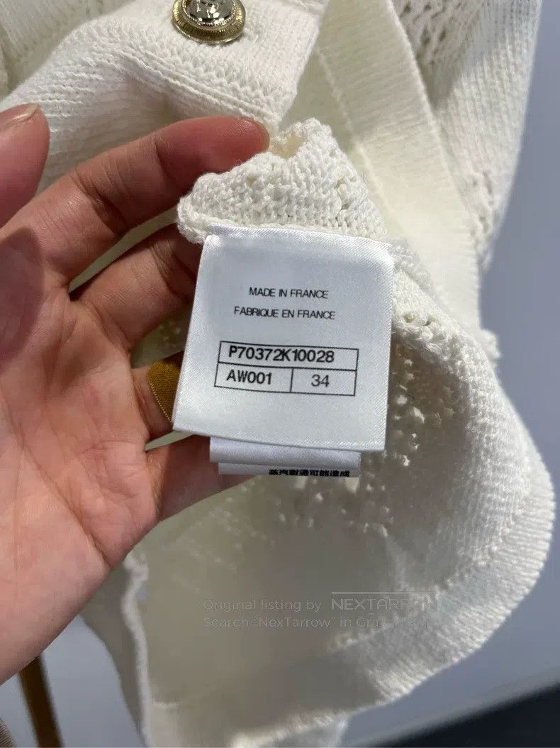 Chanel Chanel White hollow long-sleeved knitwear coat Size XXS / US 00 / IT 34 - 5 Thumbnail