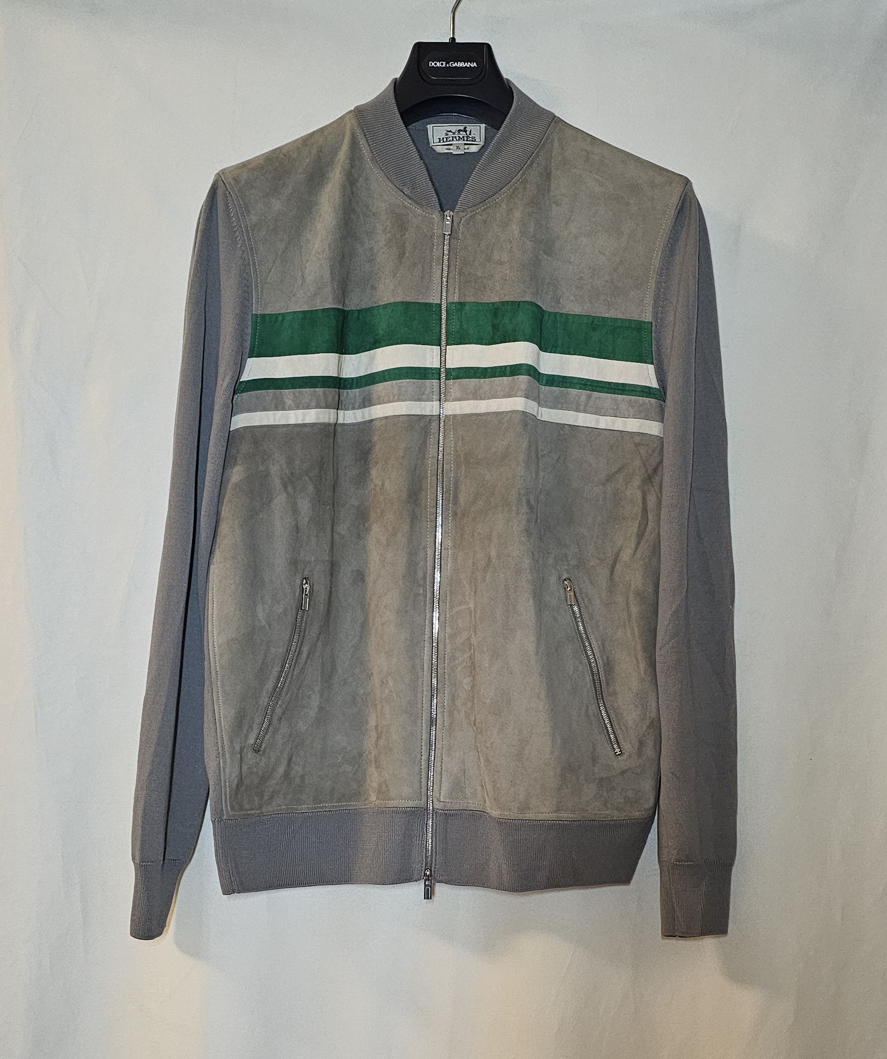 Hermes Hermès wool and Leather Patchwork Bombers Jacket Size XL Size US XL / EU 56 / 4 - 1 Thumbnail