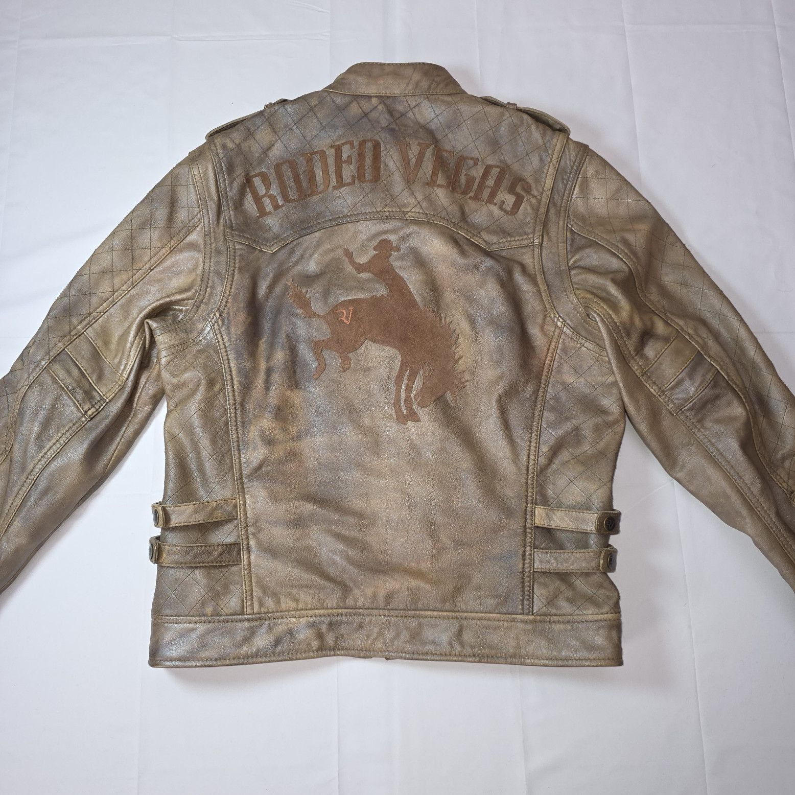 Other Rodeo Vegas Distressed Leather Western Moto Jacket Size US M / EU 48-50 / 2 - 2 Thumbnail
