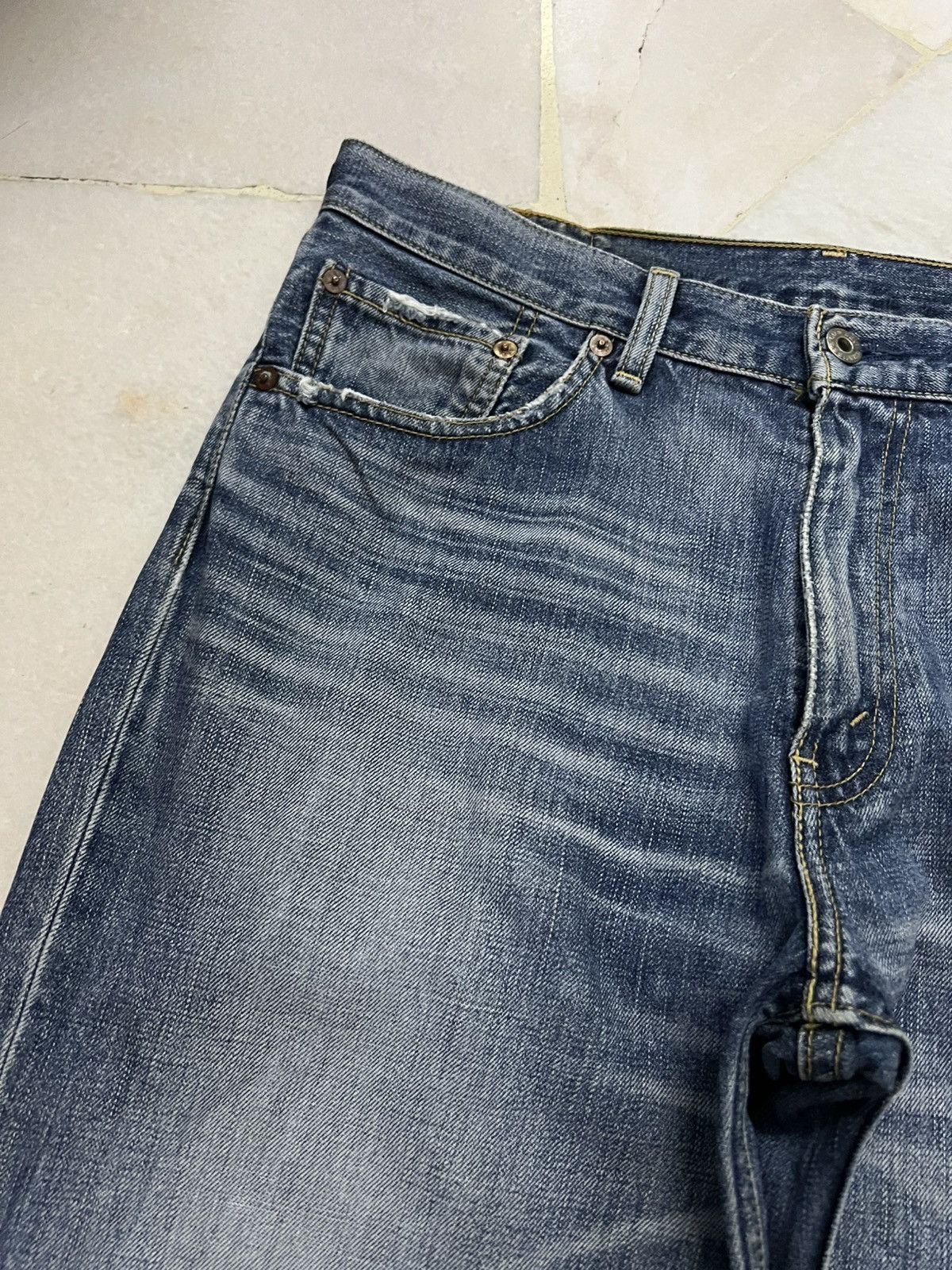 Levi's 💥Baggy💥Vintage LPC Levis 502 Faded Distressed Jean Size US 33 - 8 Thumbnail
