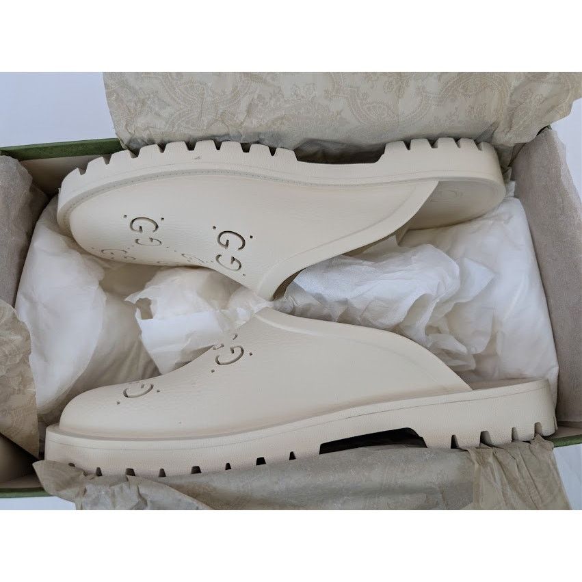 Gucci o1rshd1 GG Monogram Back Open Slip-On Sandal Size: 13.5 Size US 14 / EU 47 - 22 Thumbnail