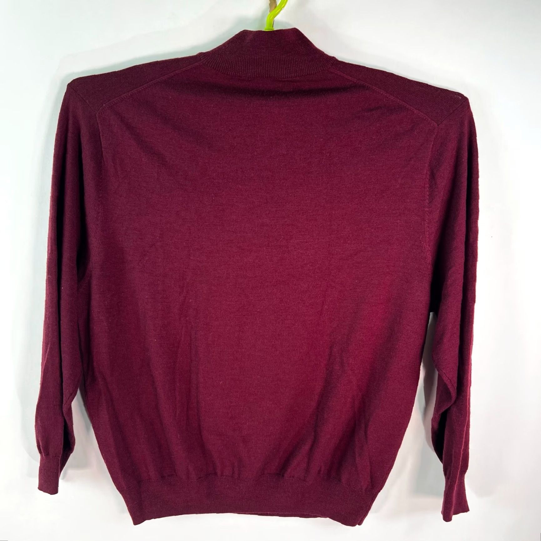 Jos. A. Bank Jos. A Bank Mens Pullover Sweater XXL Wool Maroon Pima Marino Soft Knit 1/4 Zip Size US XXL / EU 58 / 5 - 5 Thumbnail