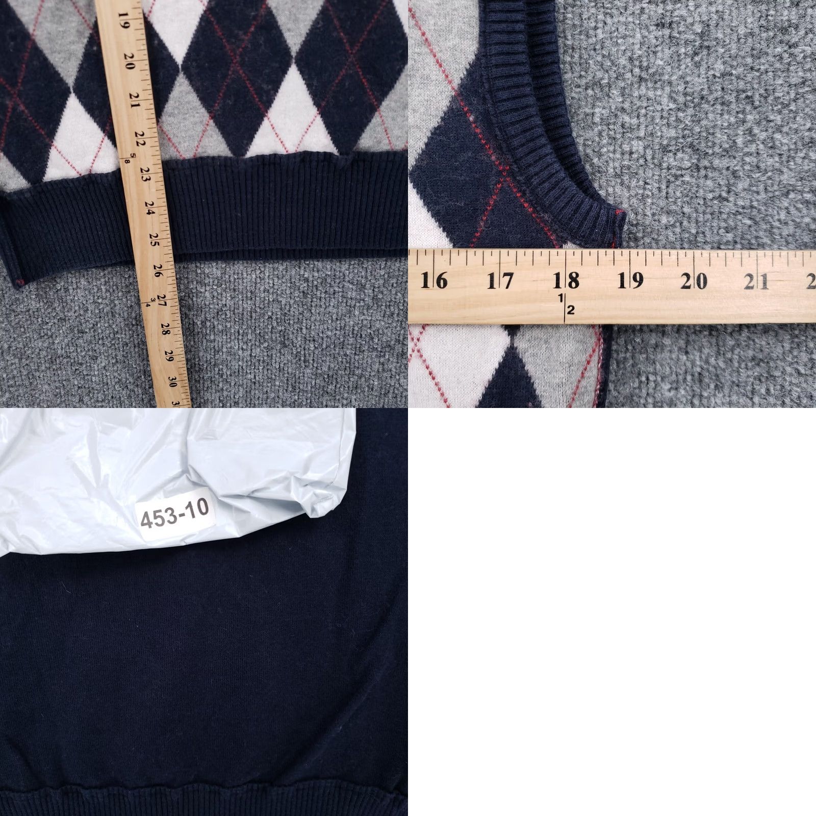 Buffalo David Bitton Buffalo David Bitton Sweater Vest Mens XL Blue Knit Diamond Print Sleeveless V-Neck Clothing Size US XL / EU 56 / 4 - 8 Thumbnail