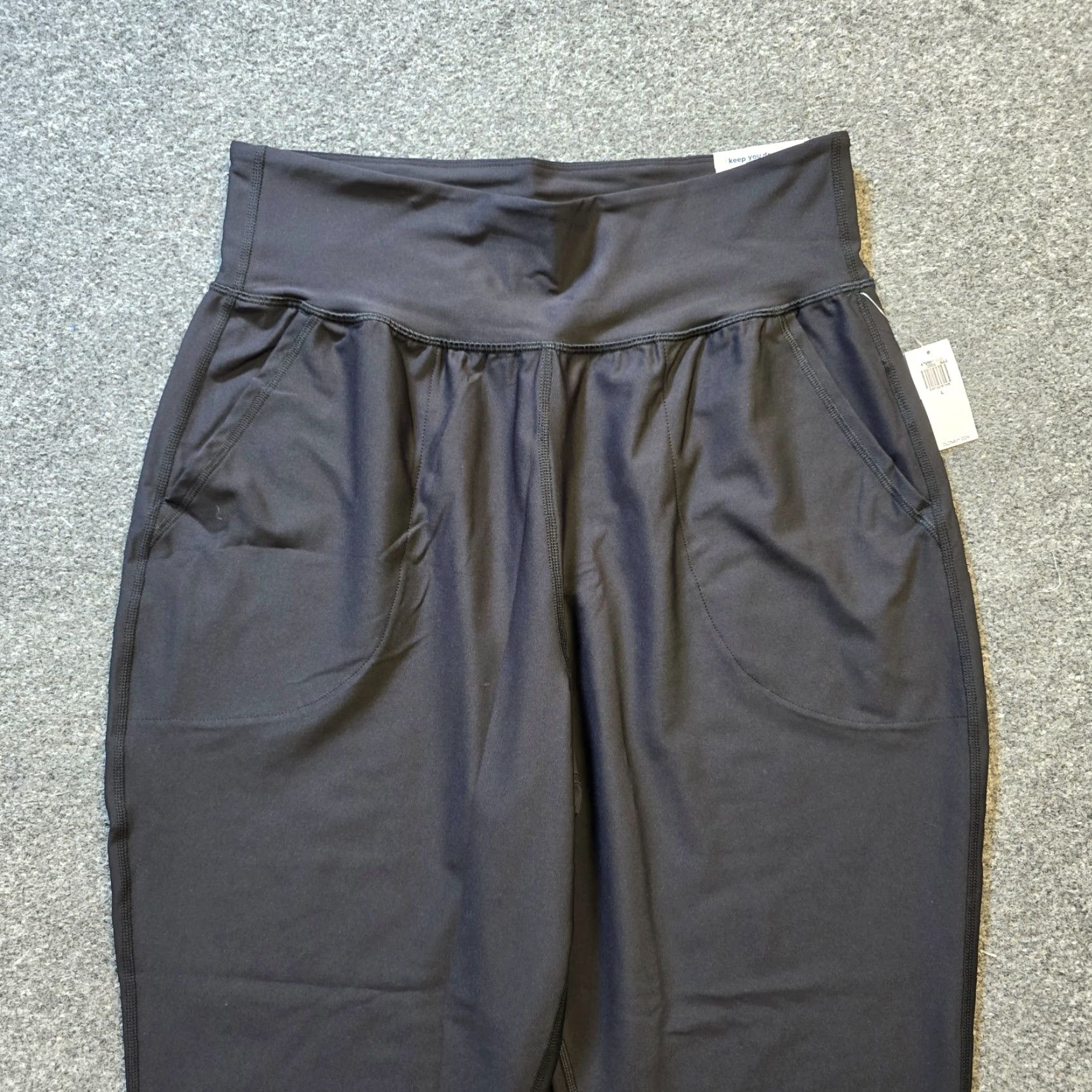 Old Navy Old Navy Pants Women Large Black Powersoft Jogger Pull On Capsule Athletic Size 36" / US 14 / IT 50 - 2 Thumbnail