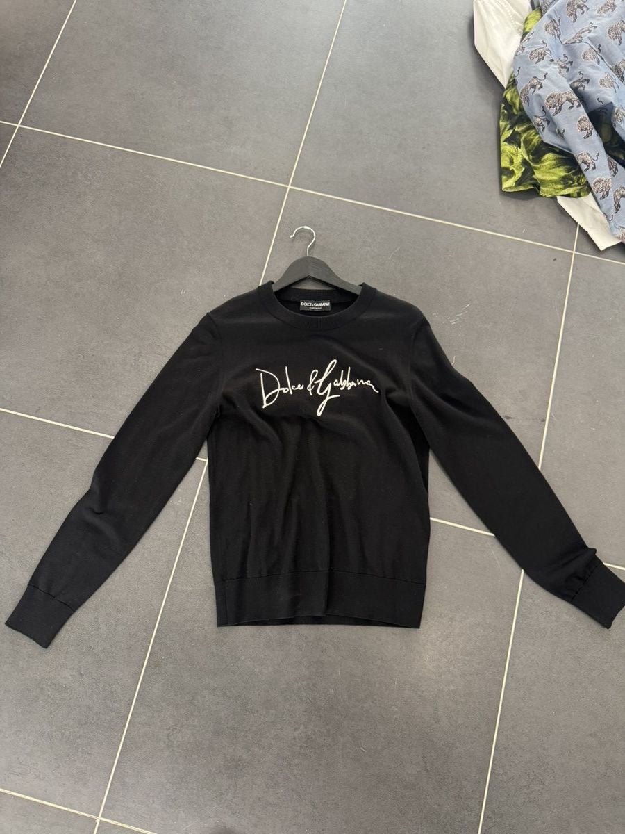 Dolce & Gabbana Dolce & Gabbana embroidered-logo wool jumper Size US S / EU 44-46 / 1 - 1 Thumbnail