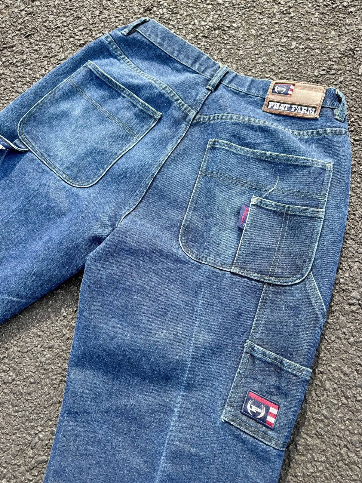 Phat Farm × Vintage Phat Farm Y2K Vintage Hip Hop Baggy Rap Def Jam Denim Jeans Size US 34 / EU 50 - 2 Thumbnail