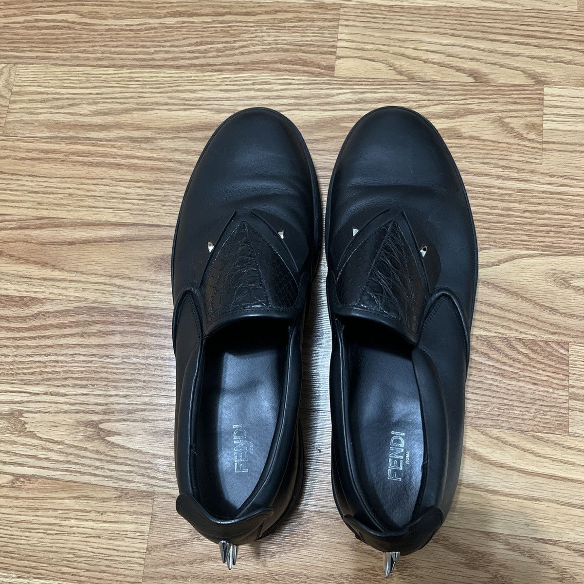 Fendi Men's Fendi Monster Bug Eyes Black Slip On Size US 10 / EU 43 - 8 Thumbnail