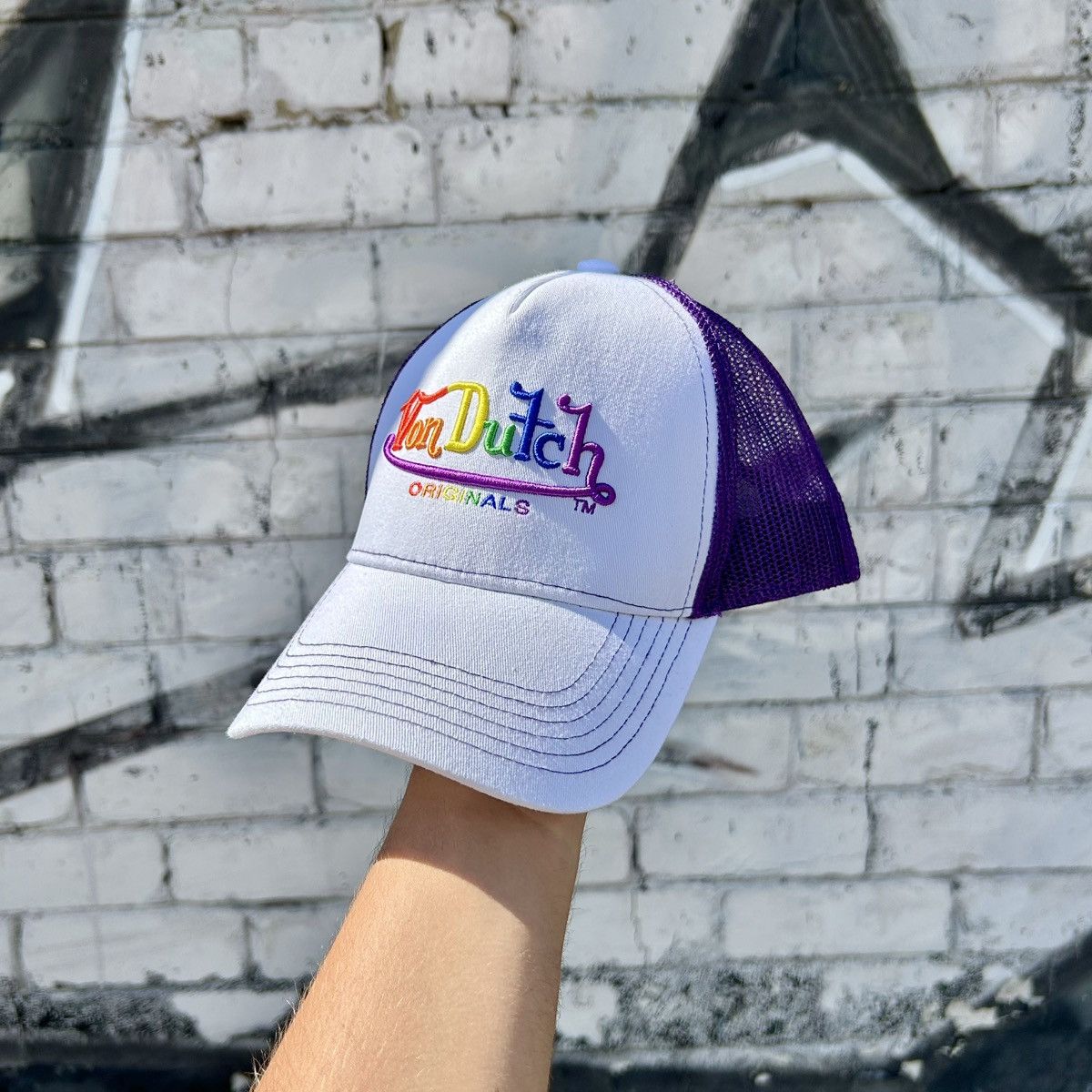 Von Dutch Vintage Von Dutch Rainbow Trucker Cap Hat Size ONE SIZE - 5 Thumbnail