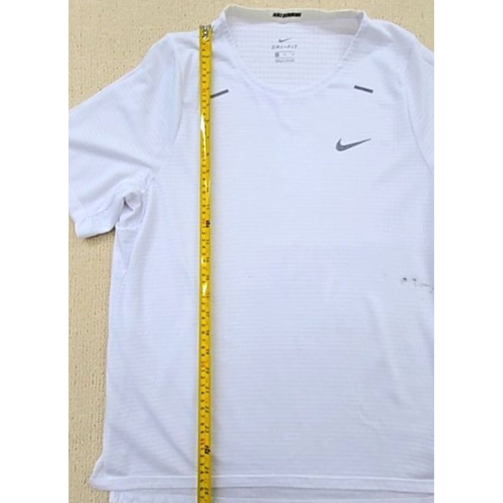 Nike Nike Dri-FIT Men's XL White Running T-Shirt Reflective Size US XL / EU 56 / 4 - 6 Thumbnail