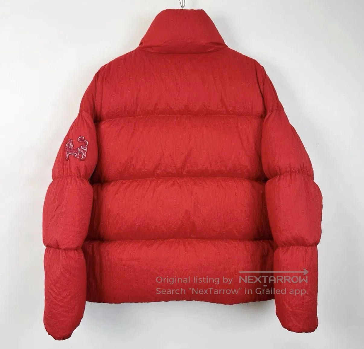 Dior Red Puffer Jacket with Tiger Embroidery. Size US L / EU 52-54 / 3 - 2 Thumbnail