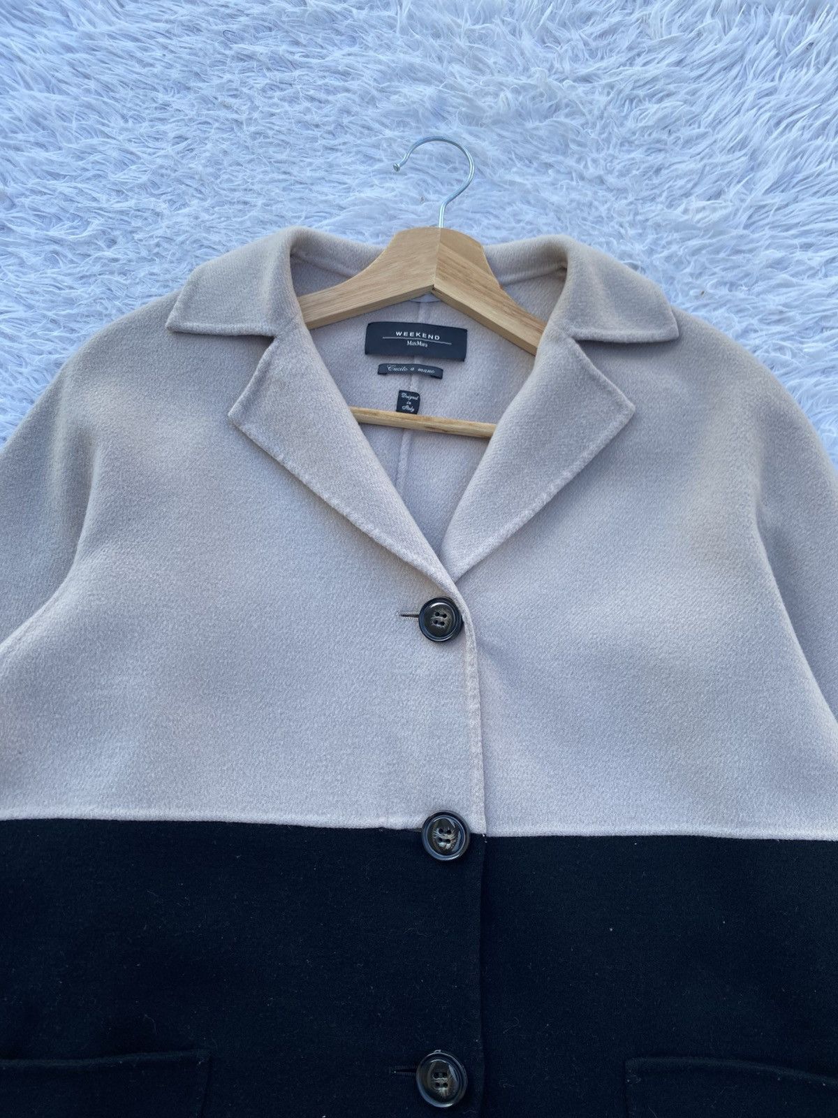Weekend Max Mara Rare Weekend Maxmara Beige And Black Colorblock Jacket Size M / US 6-8 / IT 42-44 - 6 Thumbnail
