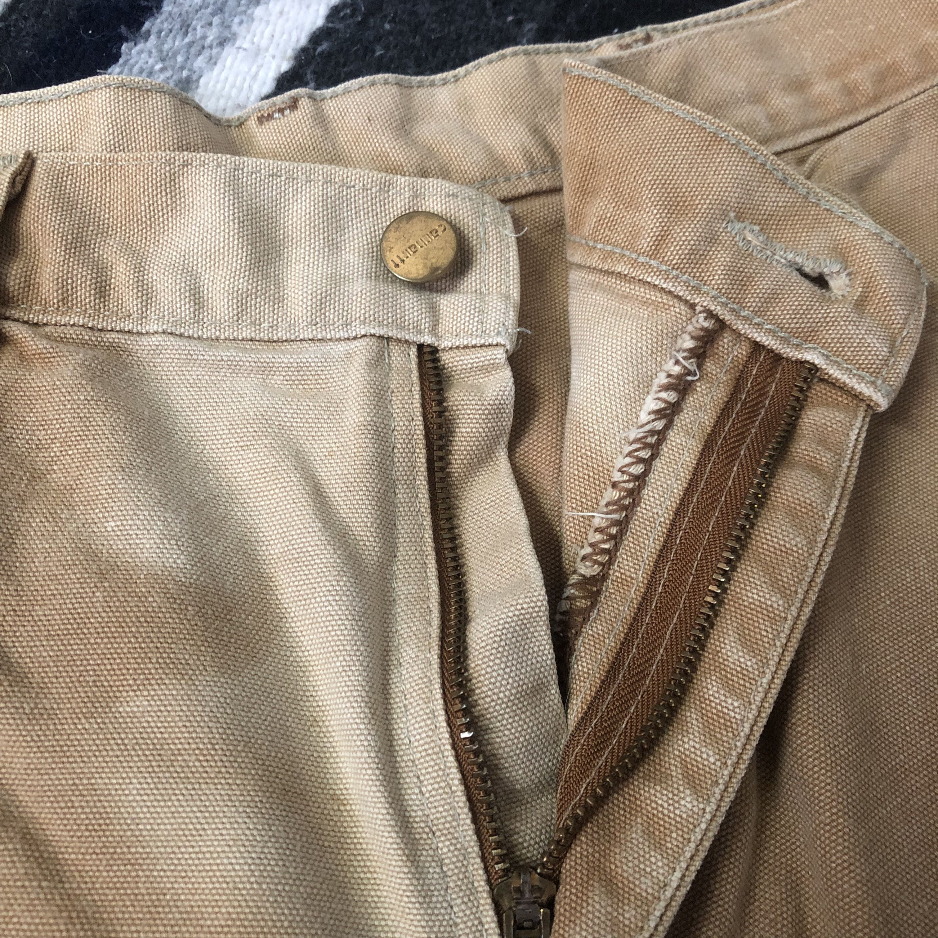 Carhartt Vintage Carhartt USA sun faded duck canvas distressed pants Size US 33 - 6 Thumbnail