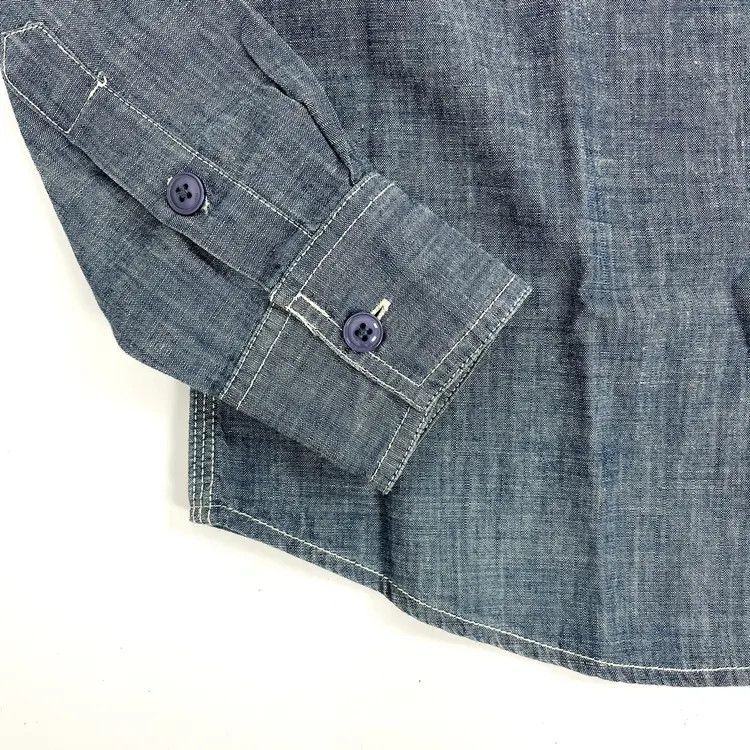 Japanese Brand Houston USN Military Chambray Shirt Size US M / EU 48-50 / 2 - 9 Thumbnail
