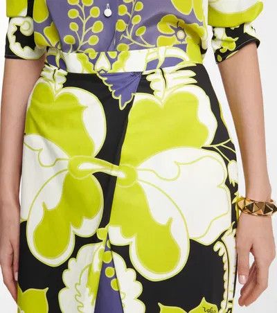 Valentino o1y0326 Midi Skirt in Multicolor Size 27" / US 4 / IT 40 - 2 Thumbnail