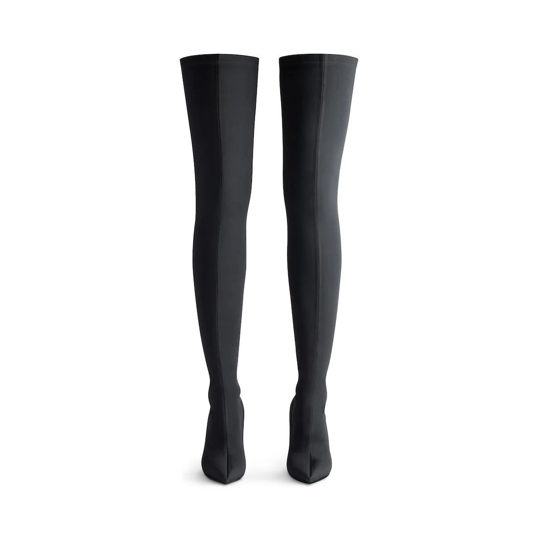 Balenciaga o1w1db10526 Knife Over-The-Knee Boots in Black Size US 7 / IT 37 - 3 Thumbnail