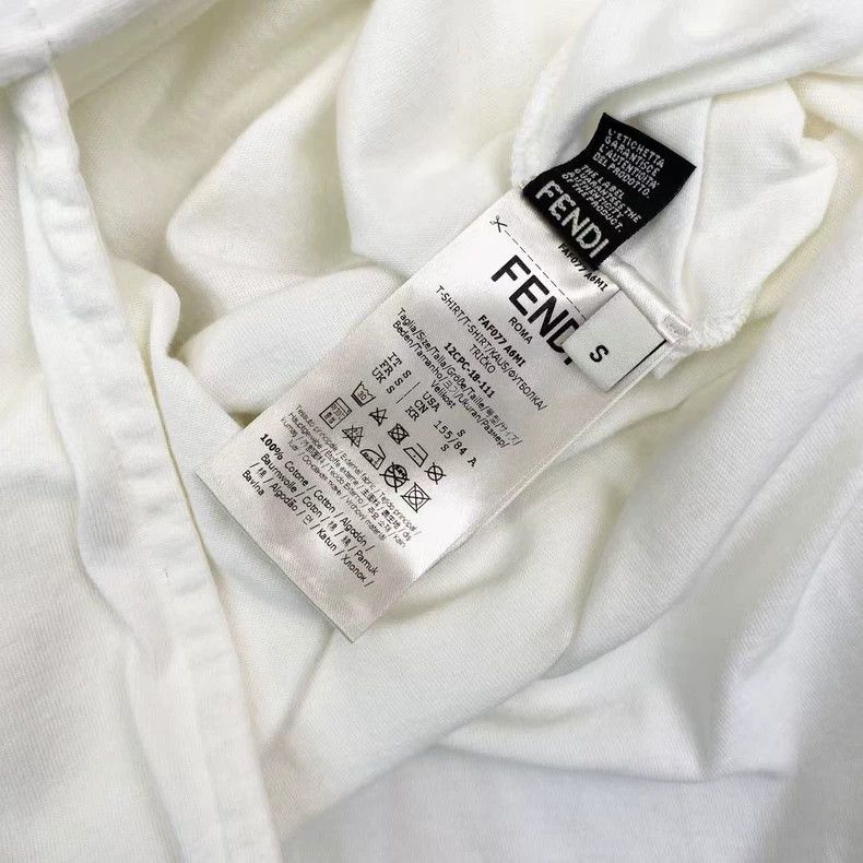 Fendi Fendi Little Monster Series White Diamond Short Sleeve Size US S / EU 44-46 / 1 - 4 Thumbnail