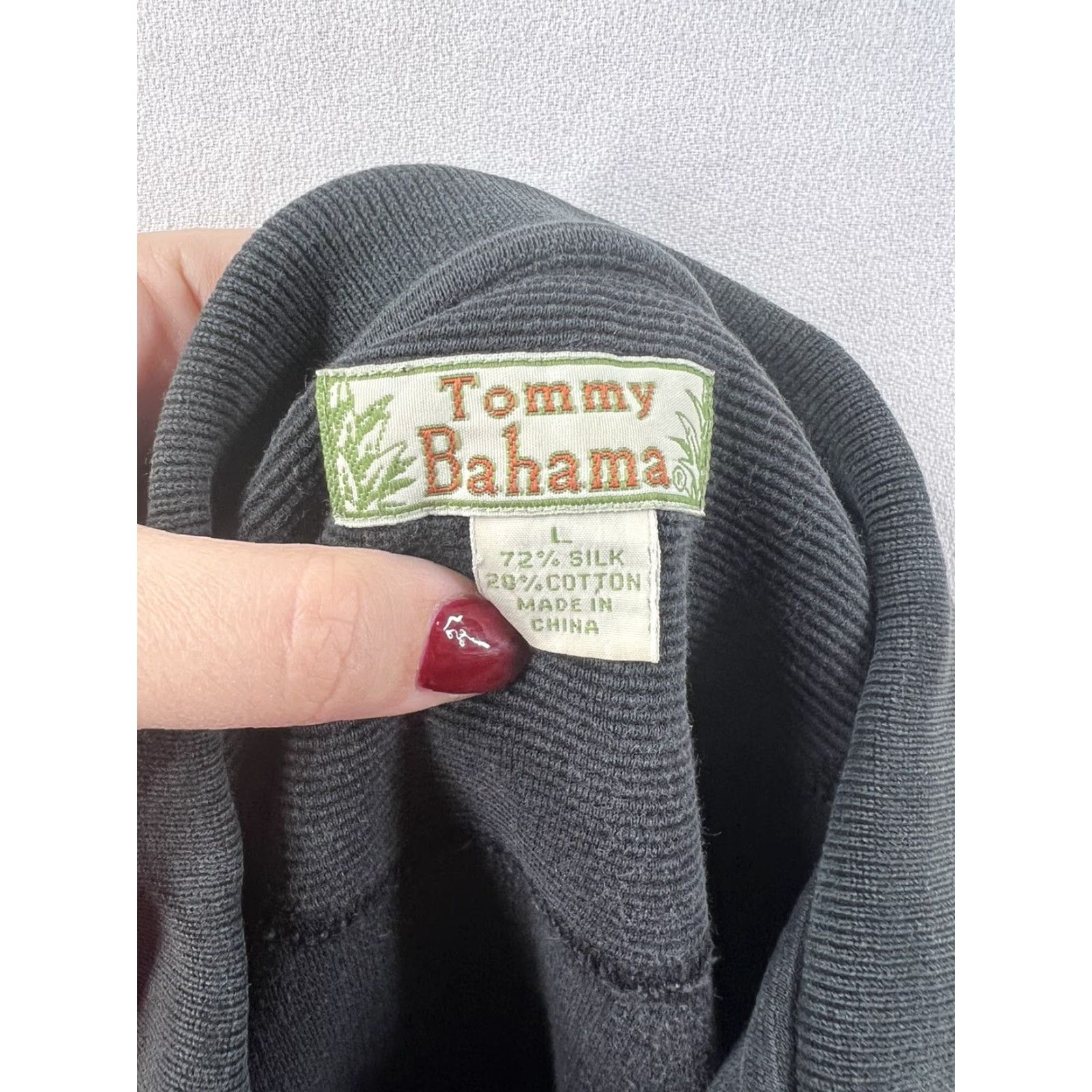 Tommy Bahama Tommy Bahama Polo Shirt Mens Large Gray Marlin Casual Short Sleeve Golf Size US L / EU 52-54 / 3 - 3 Thumbnail
