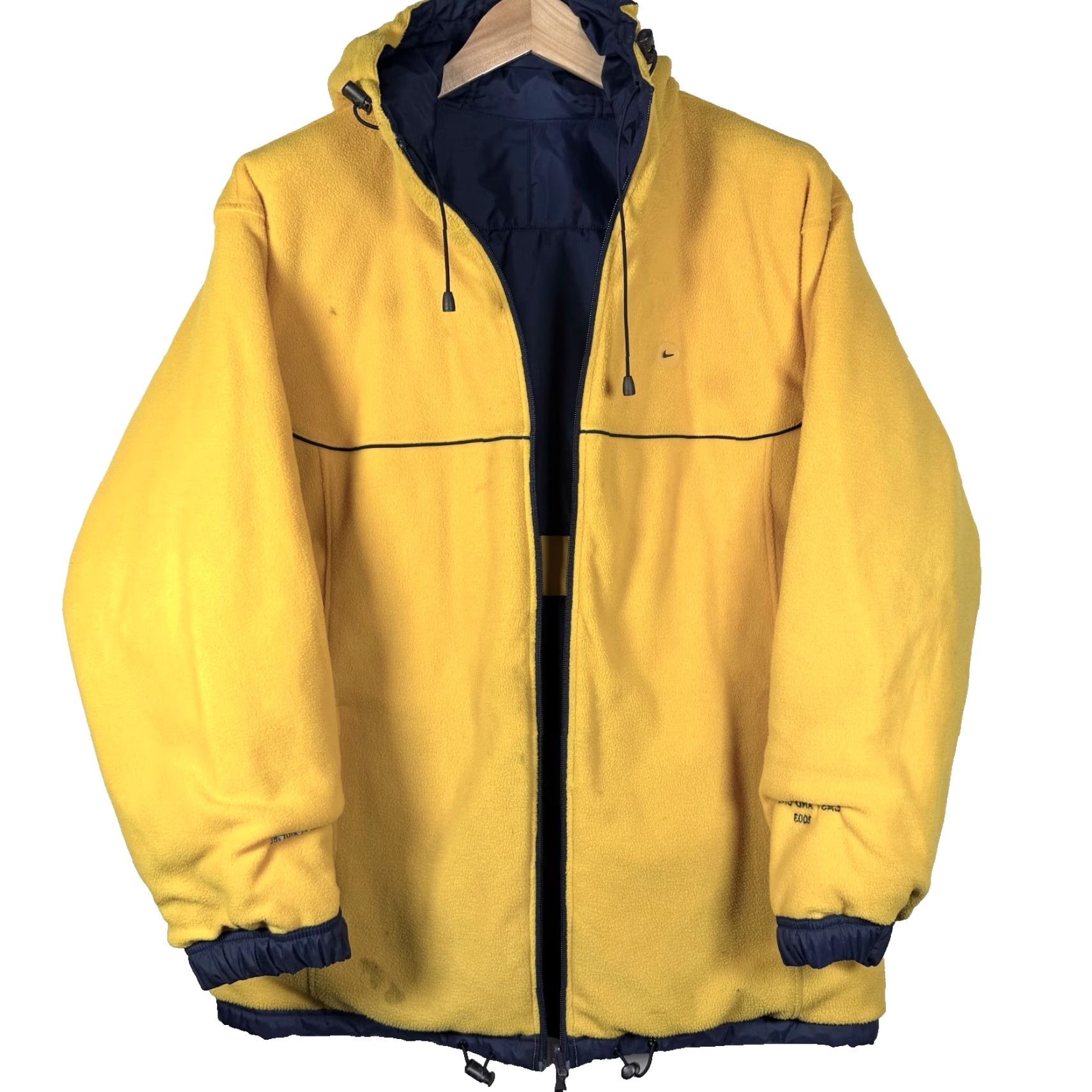 Nike Nike Jacket Men Reversible Fleece Blue Yellow Large Size US L / EU 52-54 / 3 - 3 Thumbnail