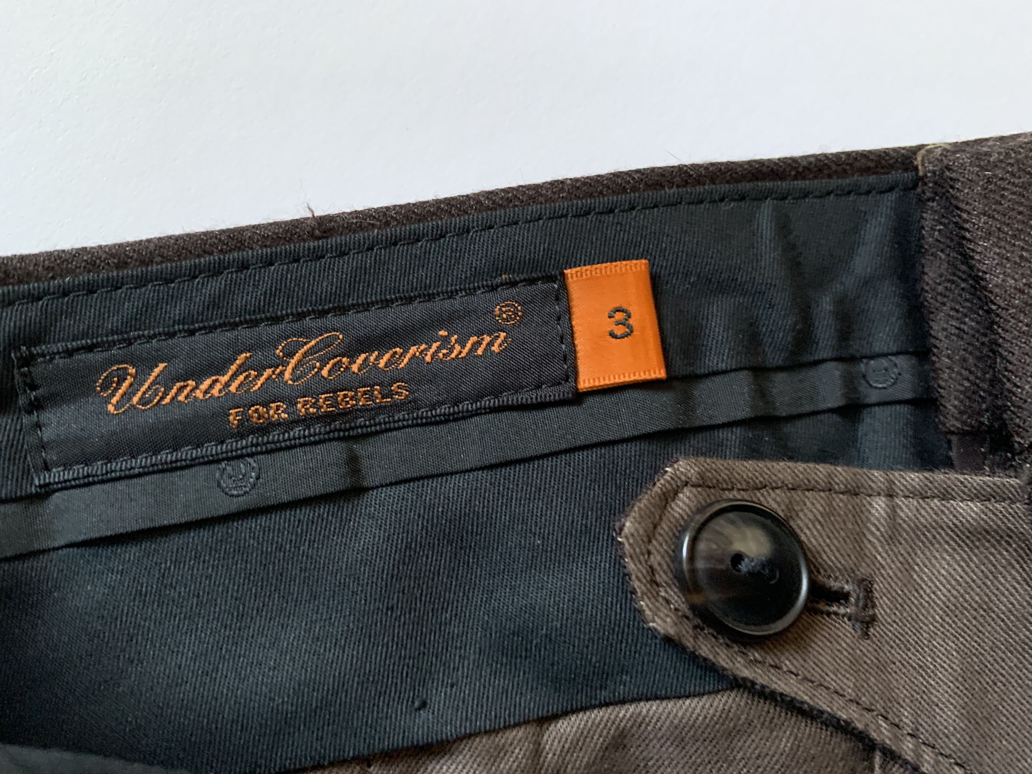 Undercover AW07 PURPLE Wool Lightning Bolt Brown Trousers Size US 32 / EU 48 - 3 Thumbnail