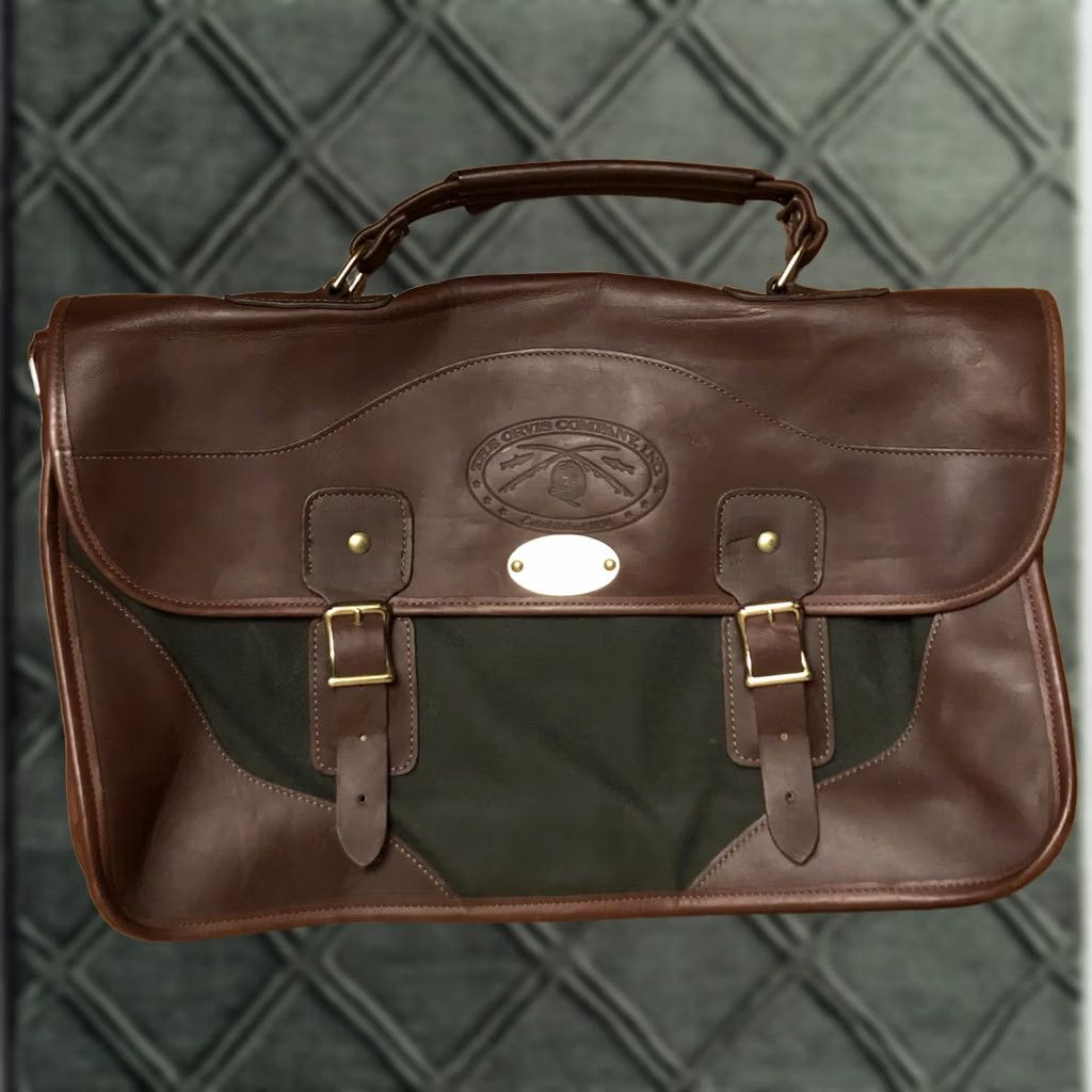 Orvis VINTAGE Orvis Messenger Bag Battenkill Canvas / Leather Briefcase Bag - NICE! Size ONE SIZE - 1 Thumbnail