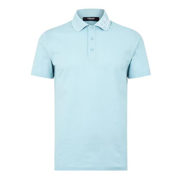 o1g2r1mq0824 Nautical Logo Polo Shirts in Pale Blue