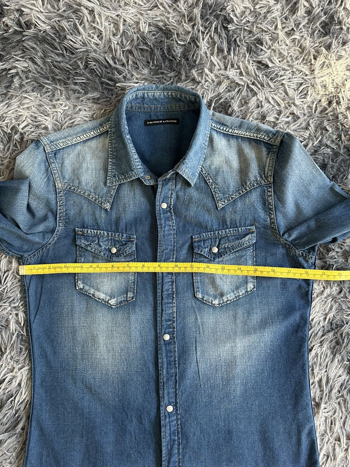 Hysteric Glamour 2000's Lounge Lizard stonewashed denim shirt Size US M / EU 48-50 / 2 - 11 Thumbnail