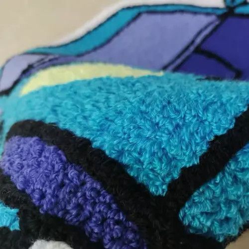 VIBE Handmade Plush Car Print Retro Carpet Rug Size ONE SIZE - 4 Thumbnail