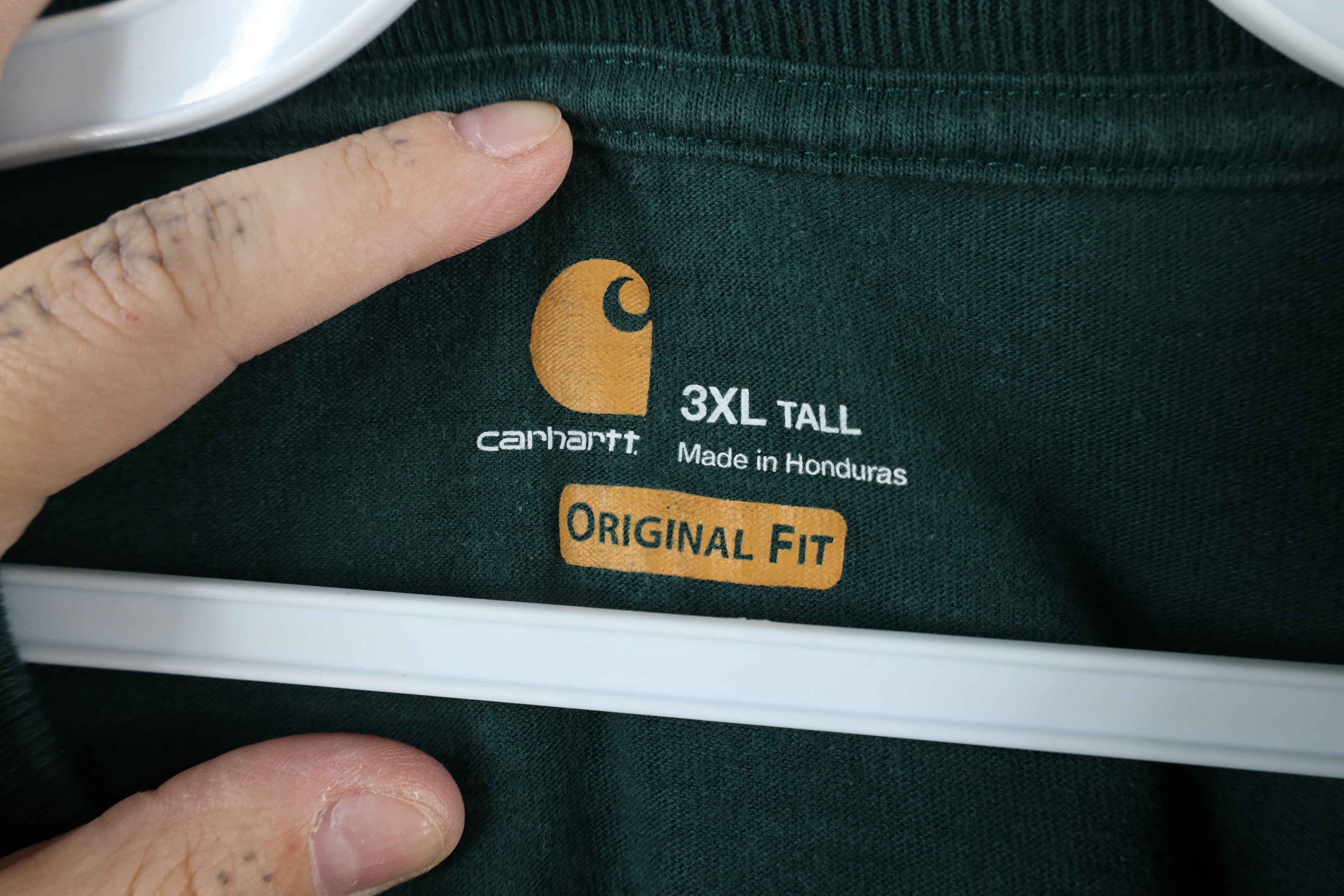Carhartt × Vintage Vintage Carhartt Heavyweight Pocket T-Shirt Green Cotton Size US XXL / EU 58 / 5 - 7 Thumbnail