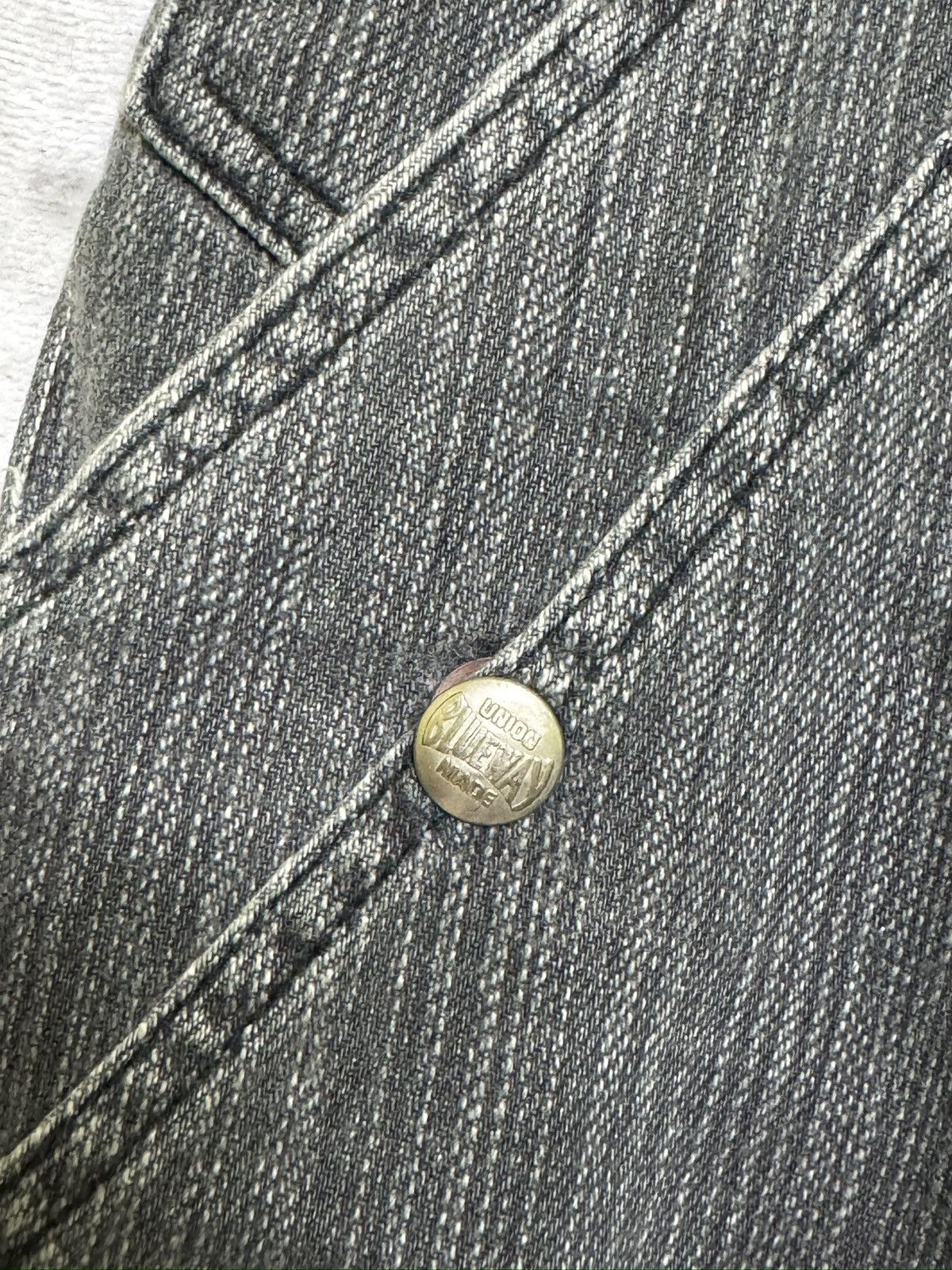 Japanese Brand Vintage Blueway Pinstriped Double Pocket Worker Style Size US 36 / EU 52 - 7 Thumbnail